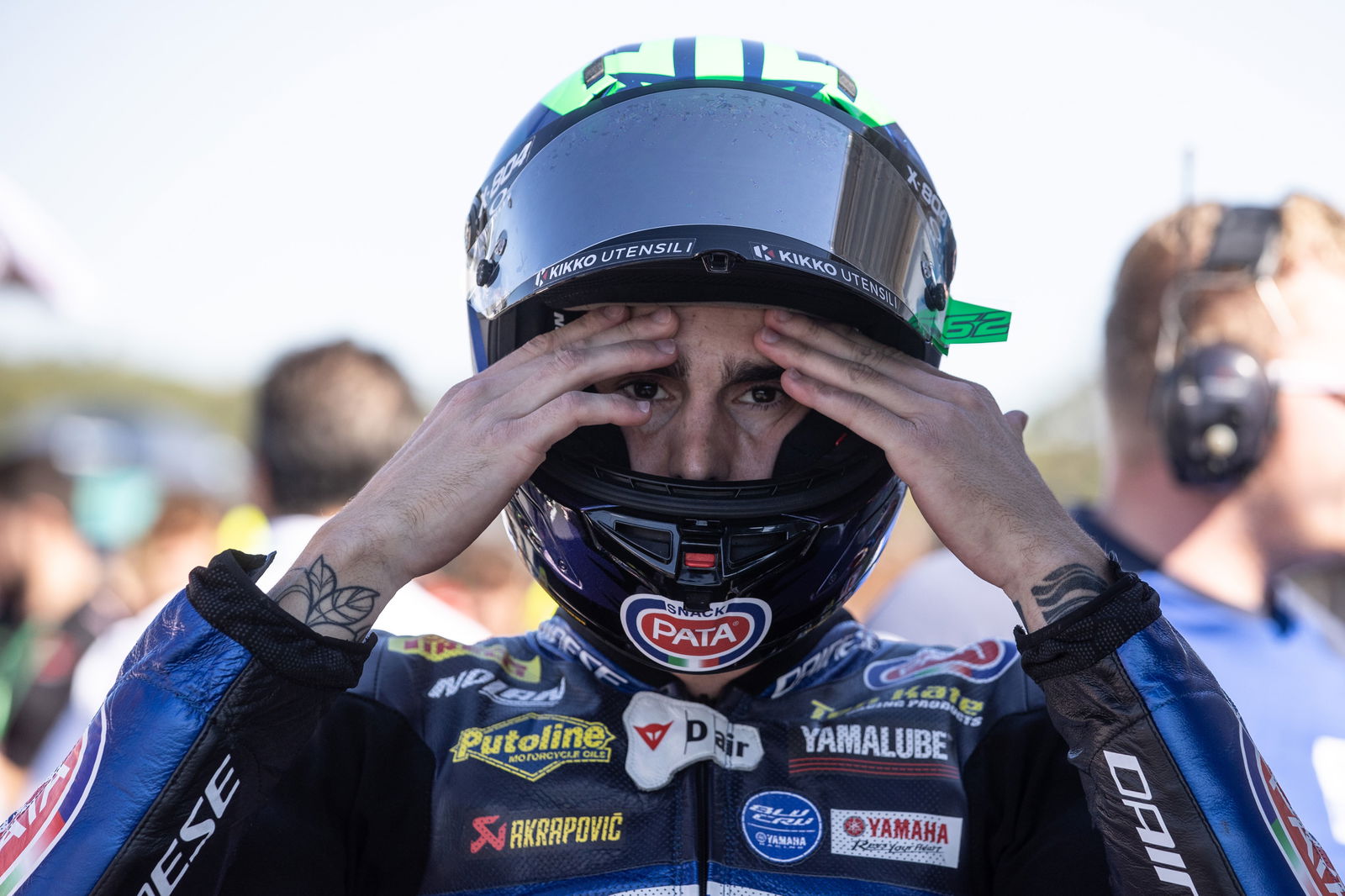 Stefano Manzi, 2025 Estoril WorldSBK, grid. Credit: Gold and Goose.