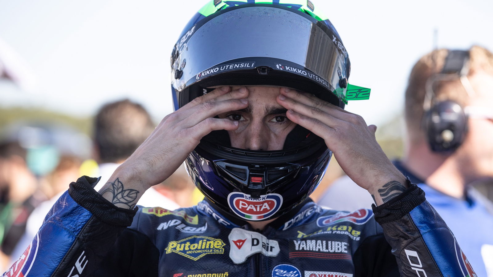 Stefano Manzi, 2025 Estoril WorldSBK, grid. Credit: Gold and Goose.