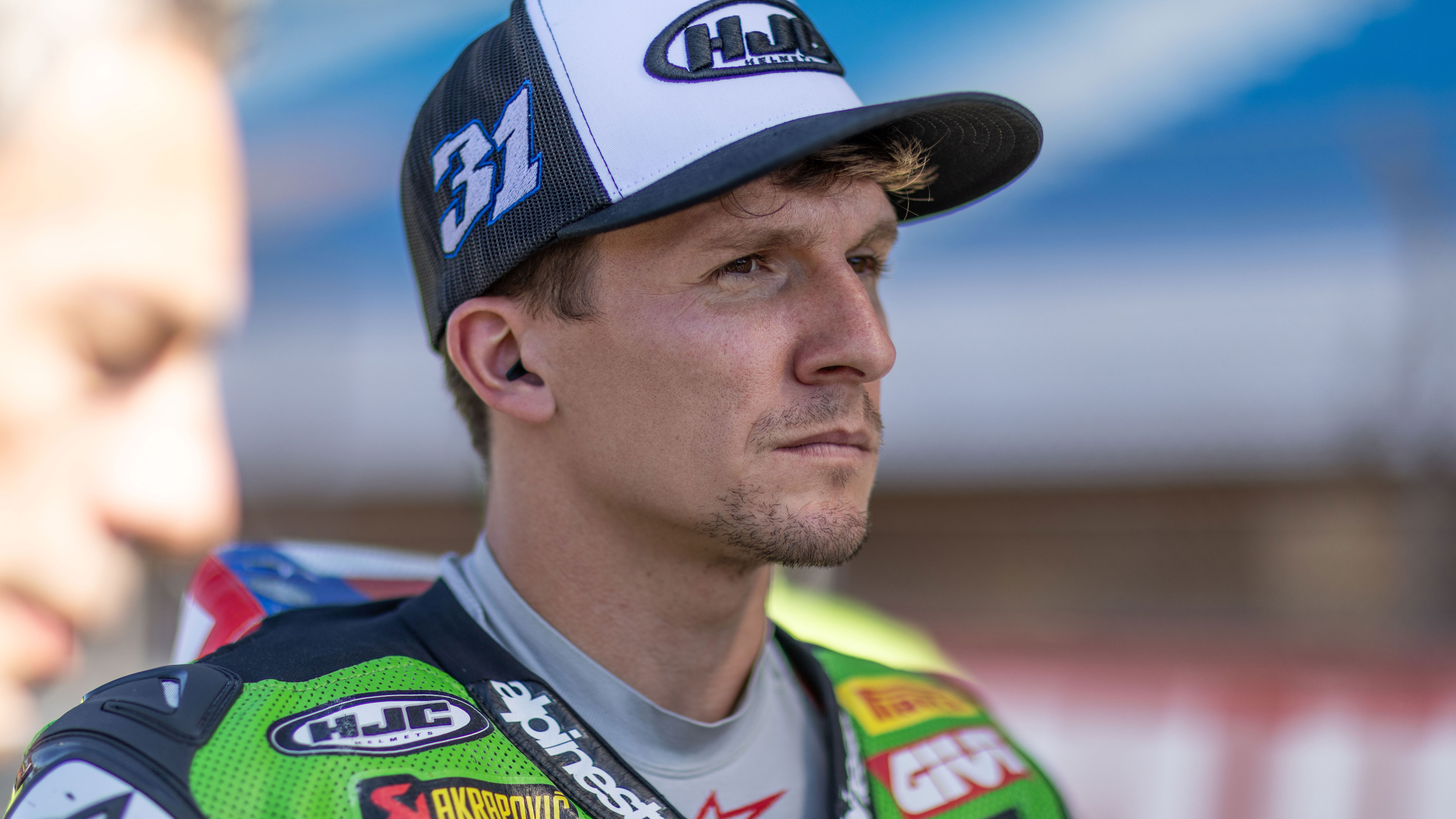 Garrett Gerloff, 2025 Spanish WorldSBK, grid. Credit: Gold and Goose.