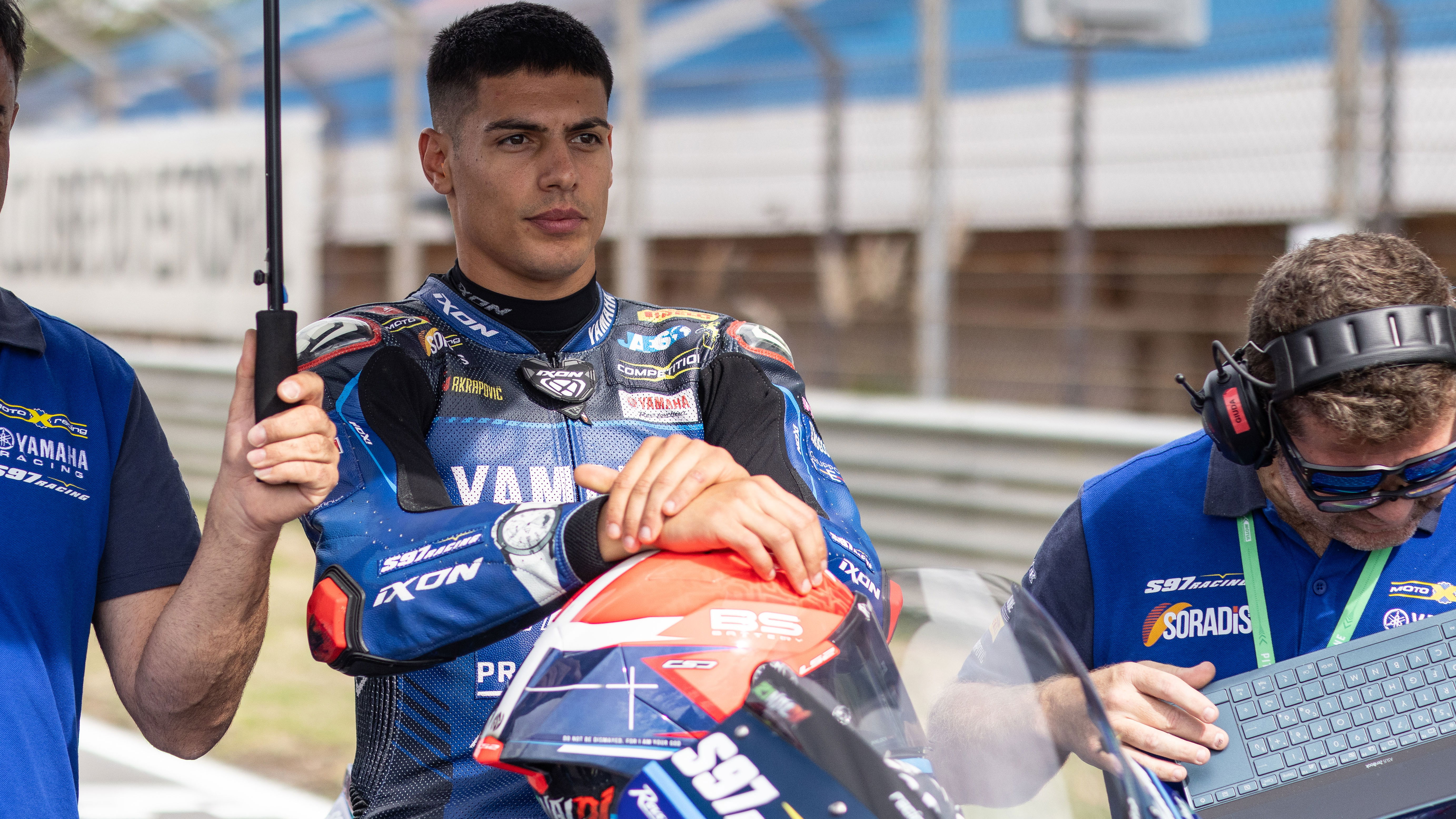 Michael Ruben Rinaldi, 2025 Estoril WorldSBK, grid. Credit: Gold and Goose.