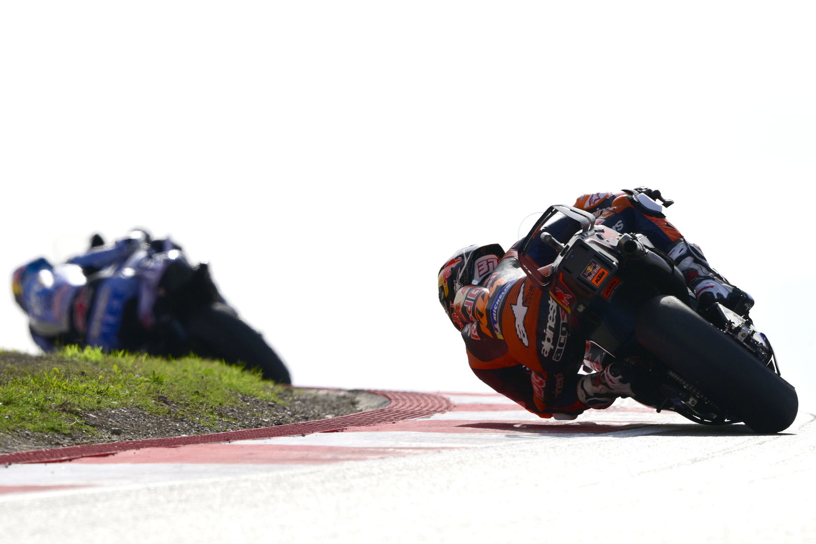 Pedro Acosta chases Alex Marquez, 2025 MotoGP Portuguese Grand Prix. Credit: Gold and Goose.