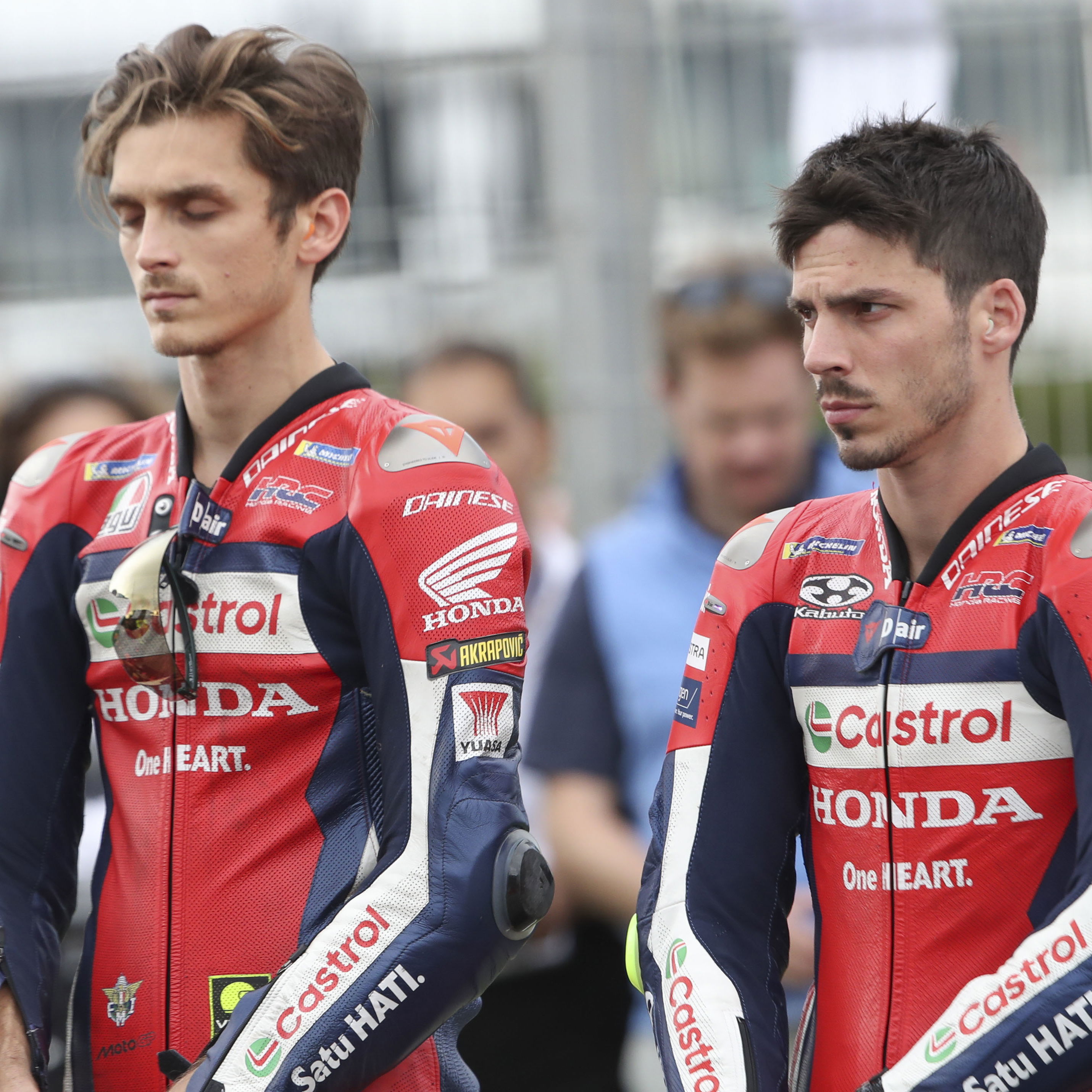 Luca Marini, Joan Mir, 2025 MotoGP Valencia Grand Prix, pre-race ceremony. Credit: Gold and Goose.
