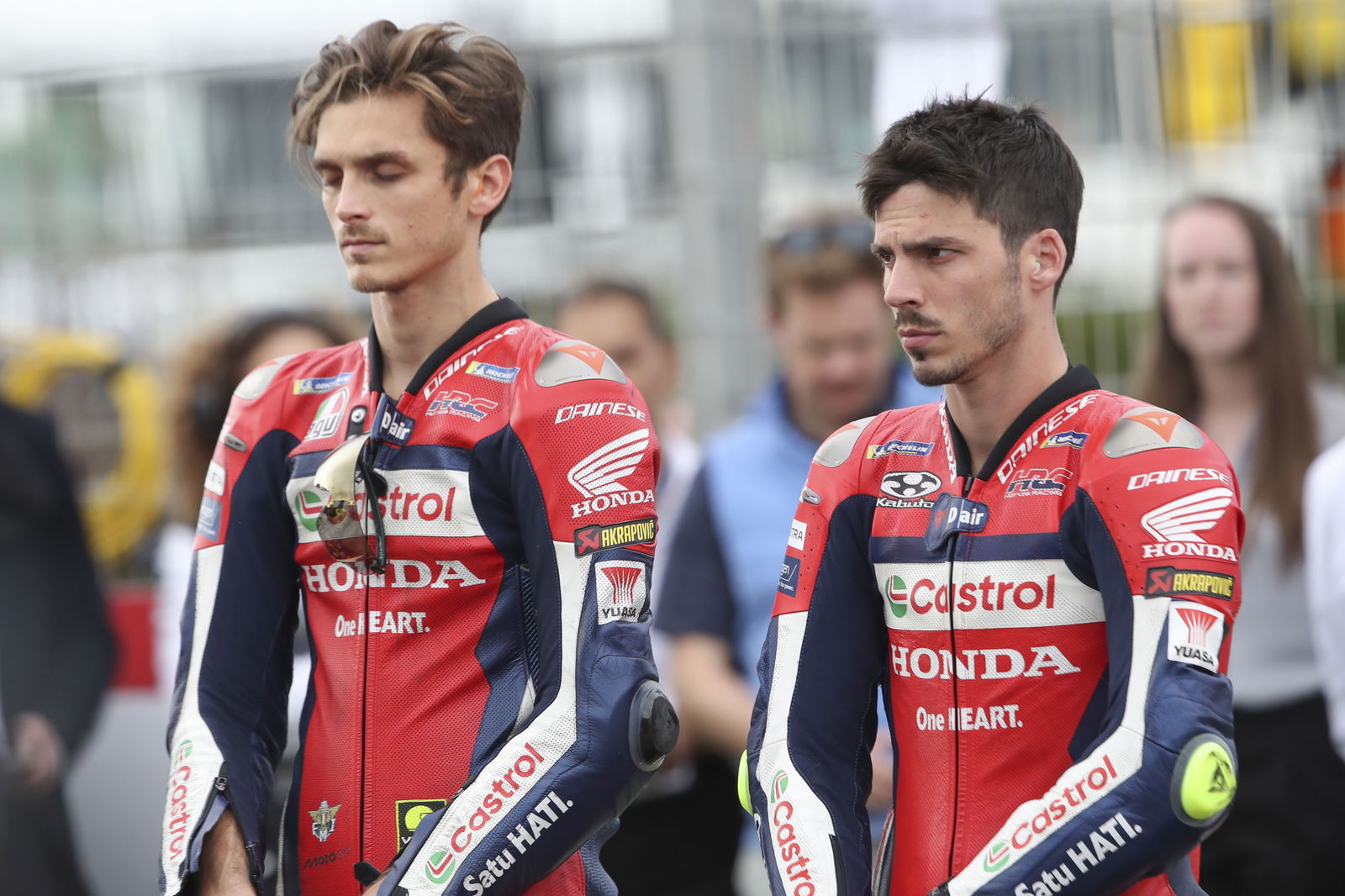 Luca Marini, Joan Mir, 2025 MotoGP Valencia Grand Prix, pre-race ceremony. Credit: Gold and Goose.