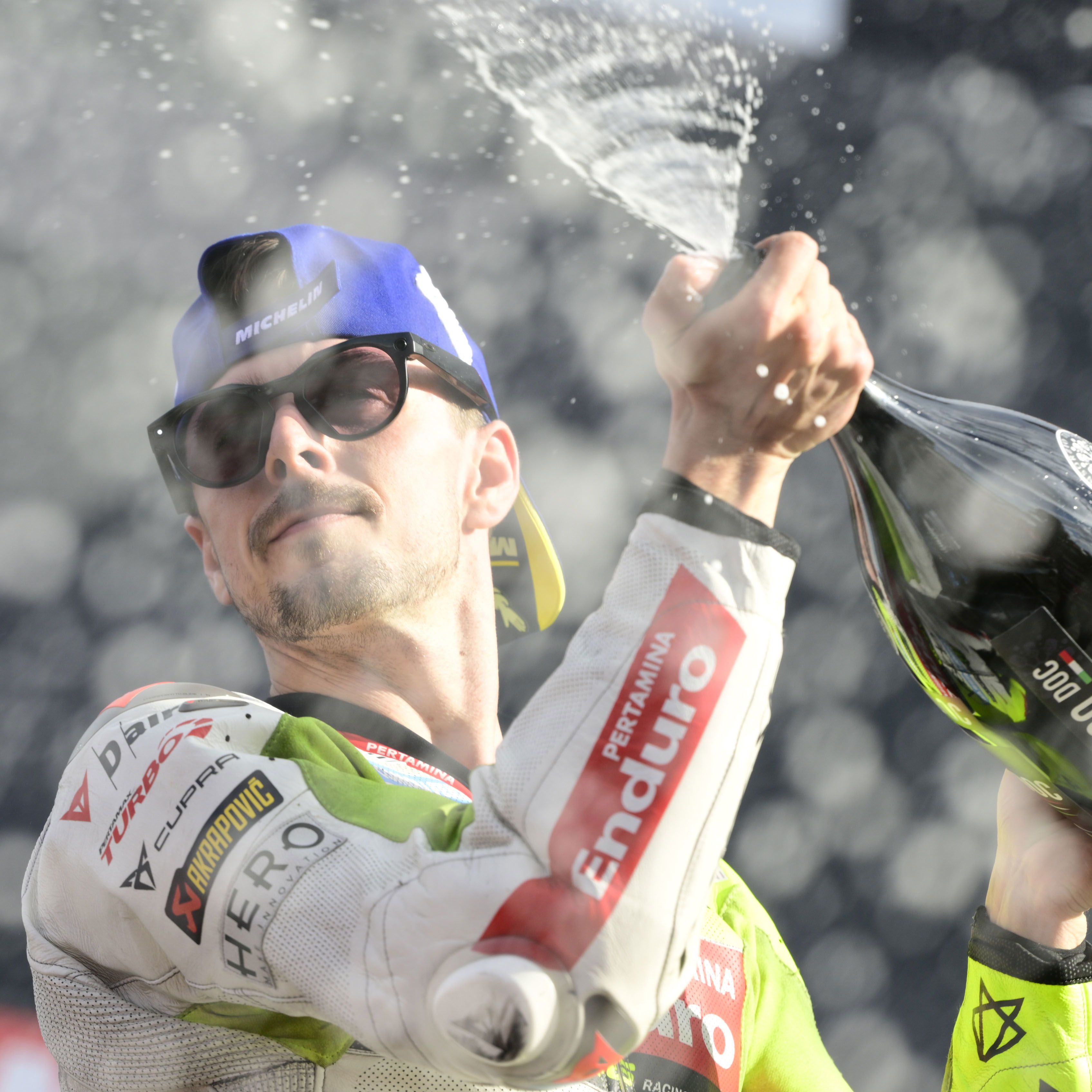 Fabio Di Giannantonio, 2025 MotoGP Valencia Grand Prix, podium. Credit: Gold and Goose.