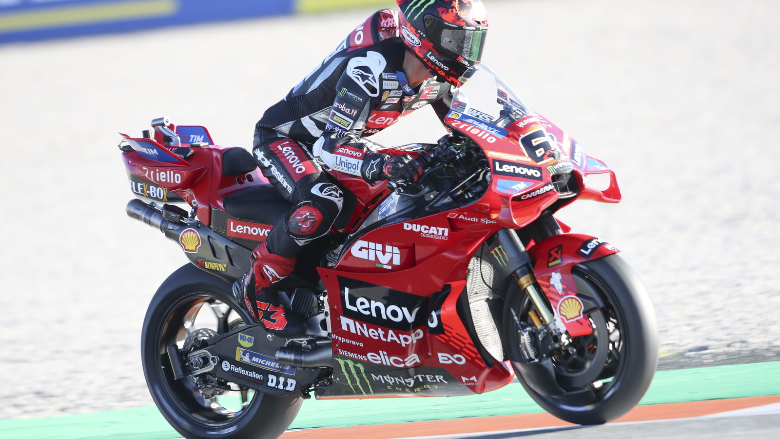 Francesco Bagnaia, 2025 MotoGP Valencia Test. Credit: Gold and Goose.