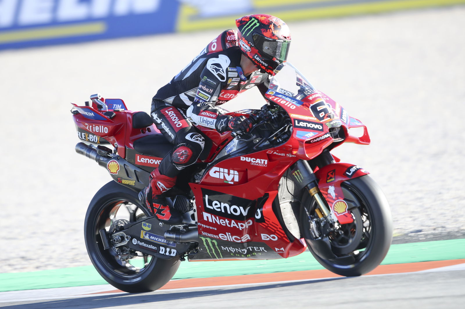 Francesco Bagnaia, 2025 MotoGP Valencia Test. Credit: Gold and Goose.