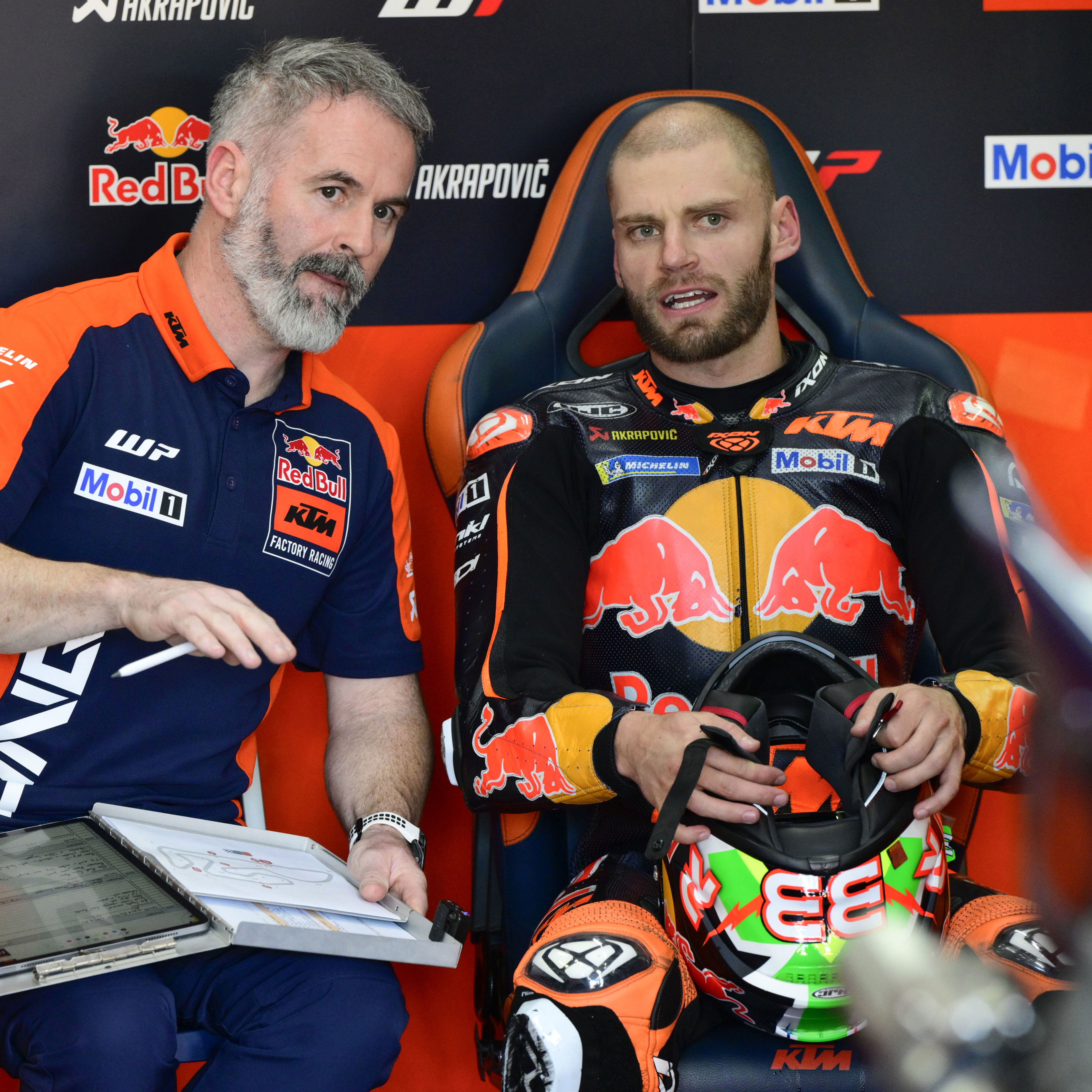 Phil Marron, Brad Binder, KTM, 2025 Valencia MotoGP test