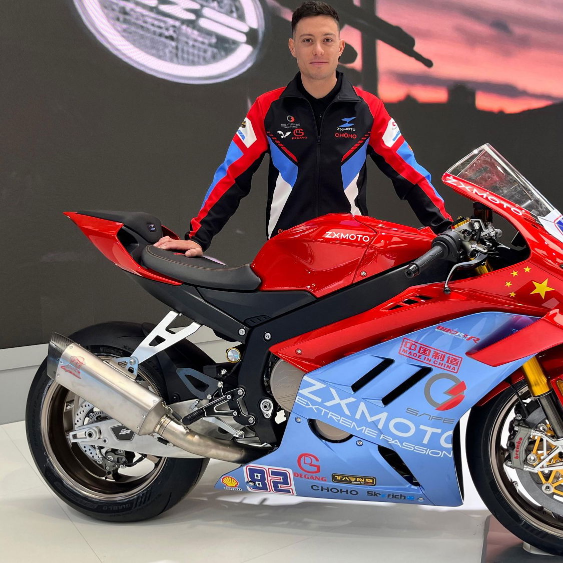 Federico Caricasulo with ZXMoto 820RR-R. Credit: WorldSBK.