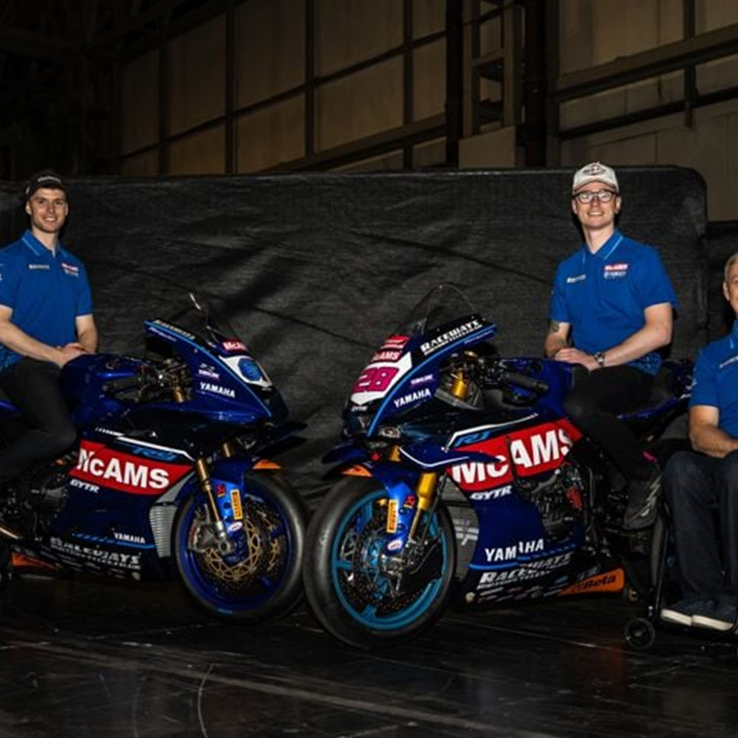 McAMS Yamaha 2026 BSB and British Supersport teams. Credit: British Superbike Championship.
