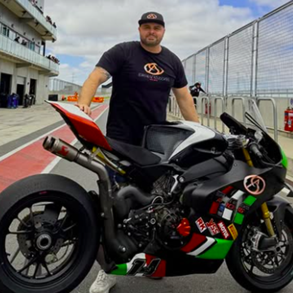 Lee Khouri with Superbike Advocates Ducati. Credit: Instagram/Superbike Advocates.