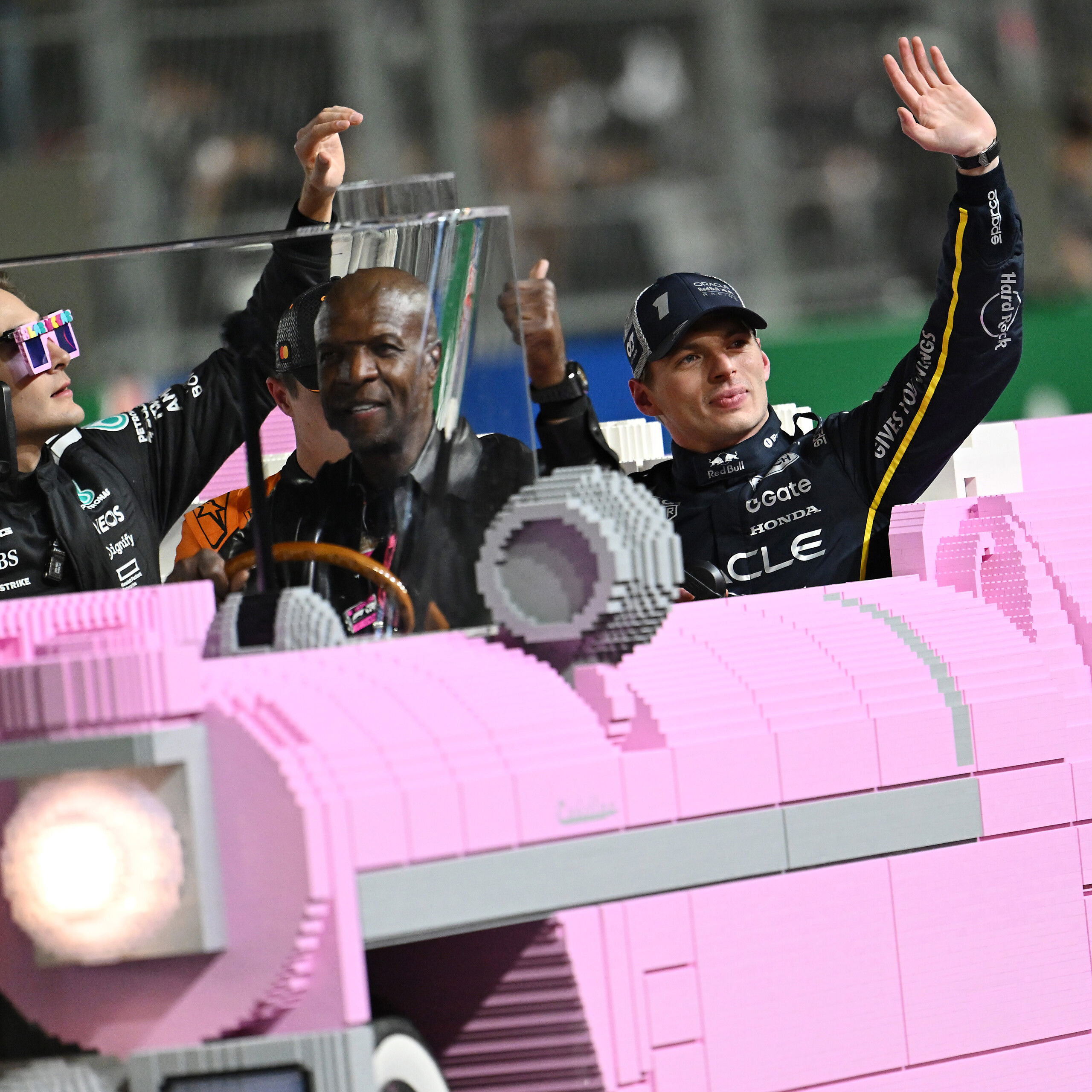 Terry Crews drove the top three to the post-race interviews