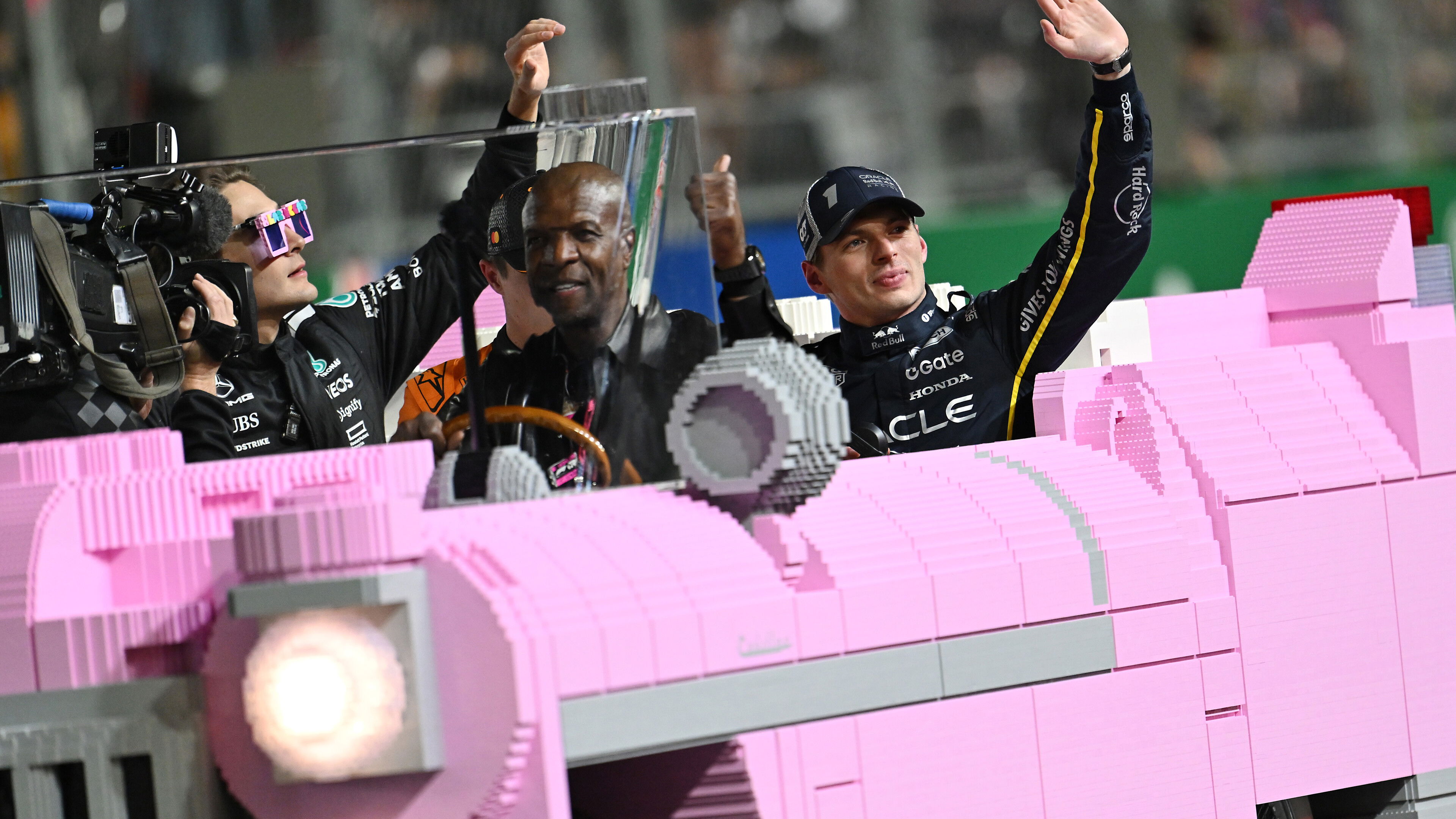 Terry Crews drove the top three to the post-race interviews