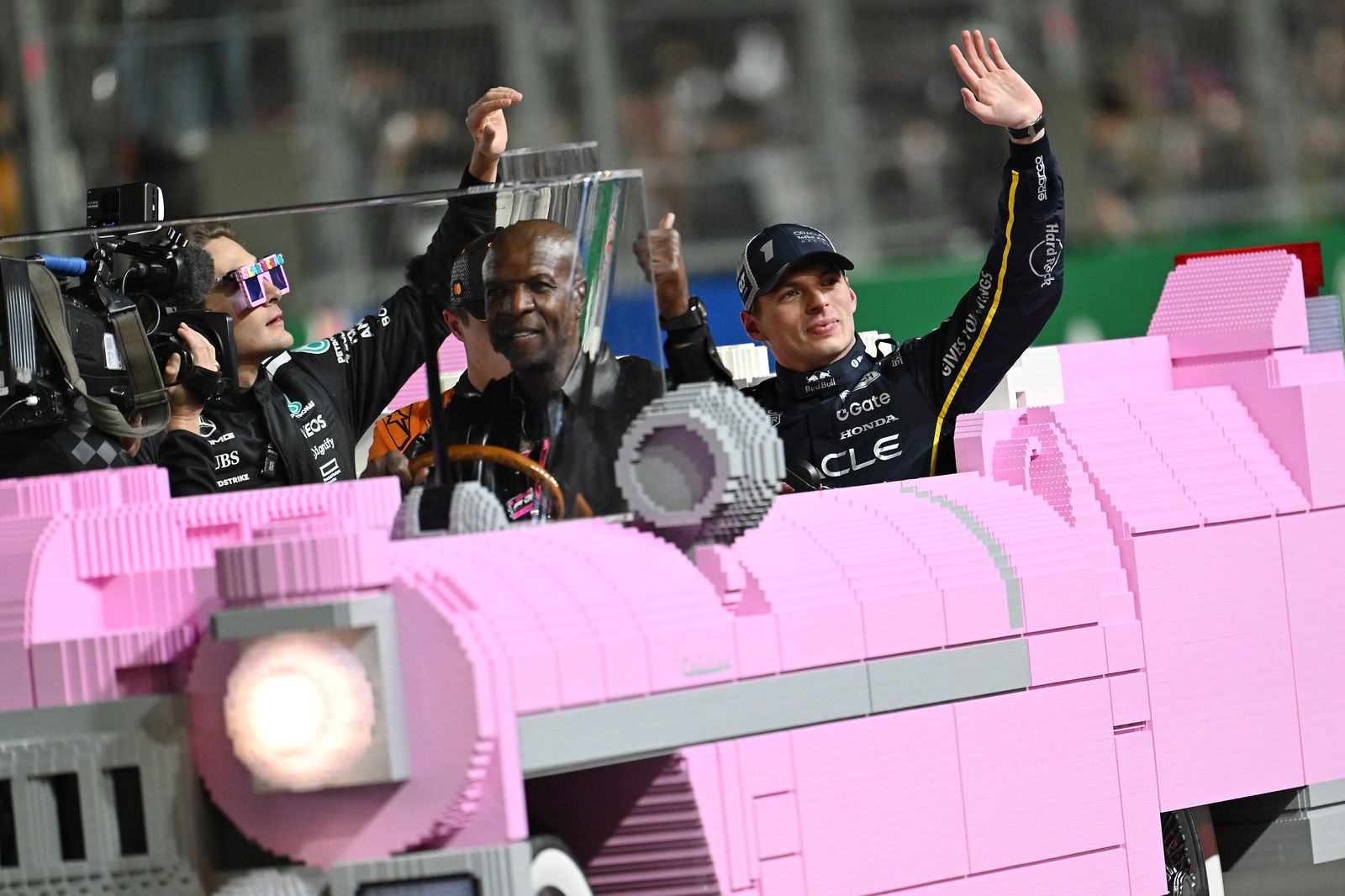 Terry Crews drove the top three to the post-race interviews
