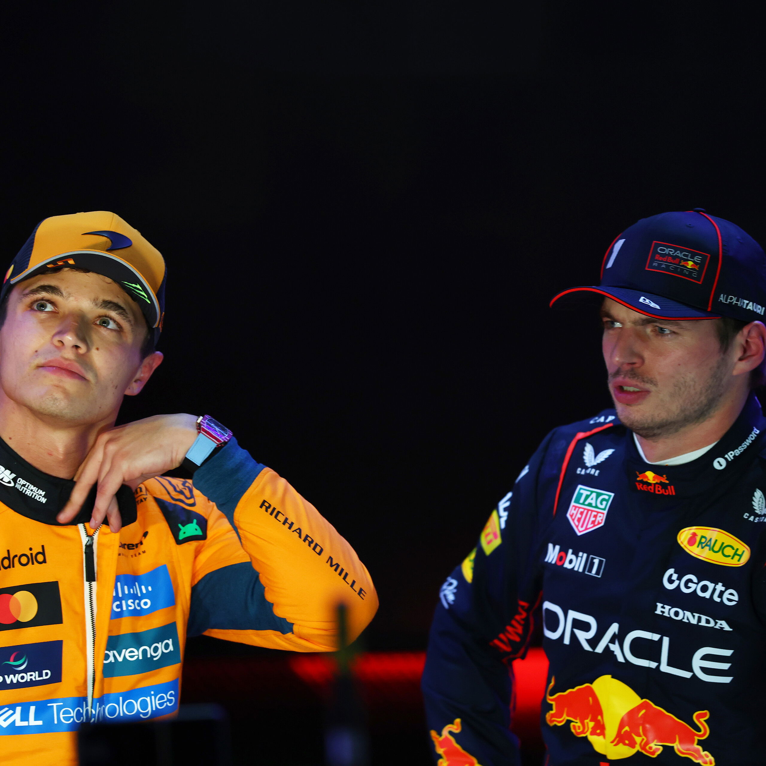 Norris and Verstappen start second and third