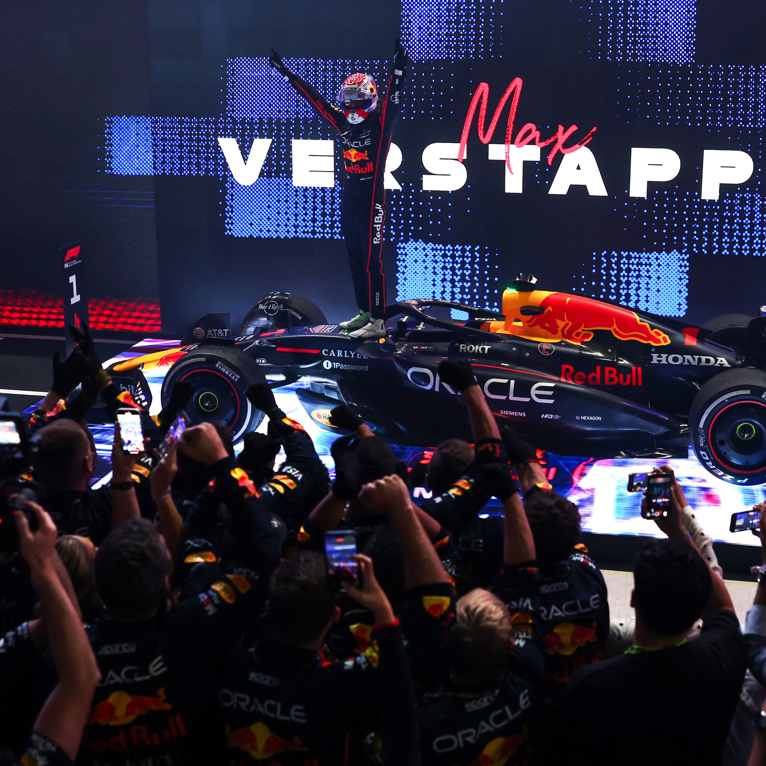 Verstappen celebrates his seventh win of 2025