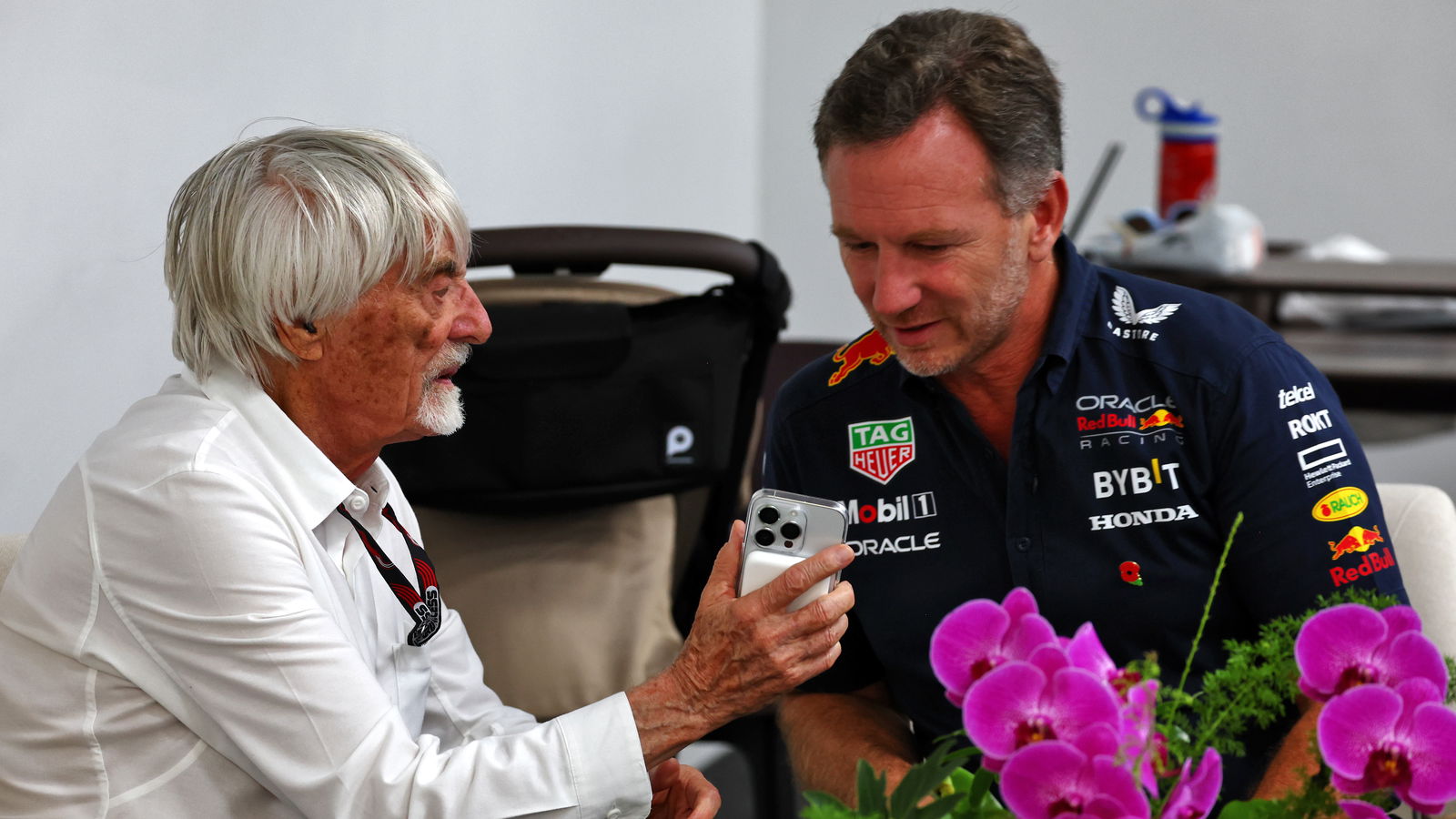 Bernie Ecclestone and Christian Horner