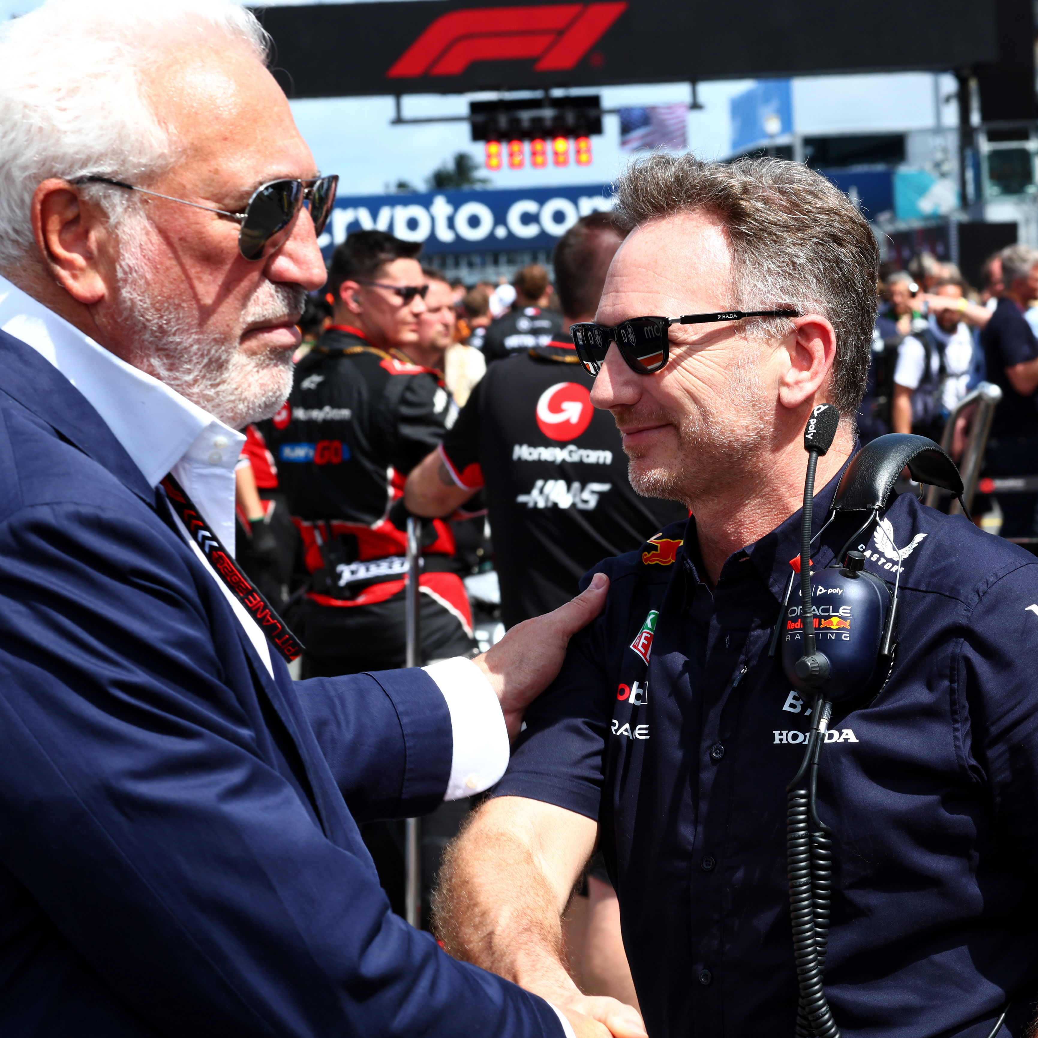 Lawrence Stroll and Christian Horner 