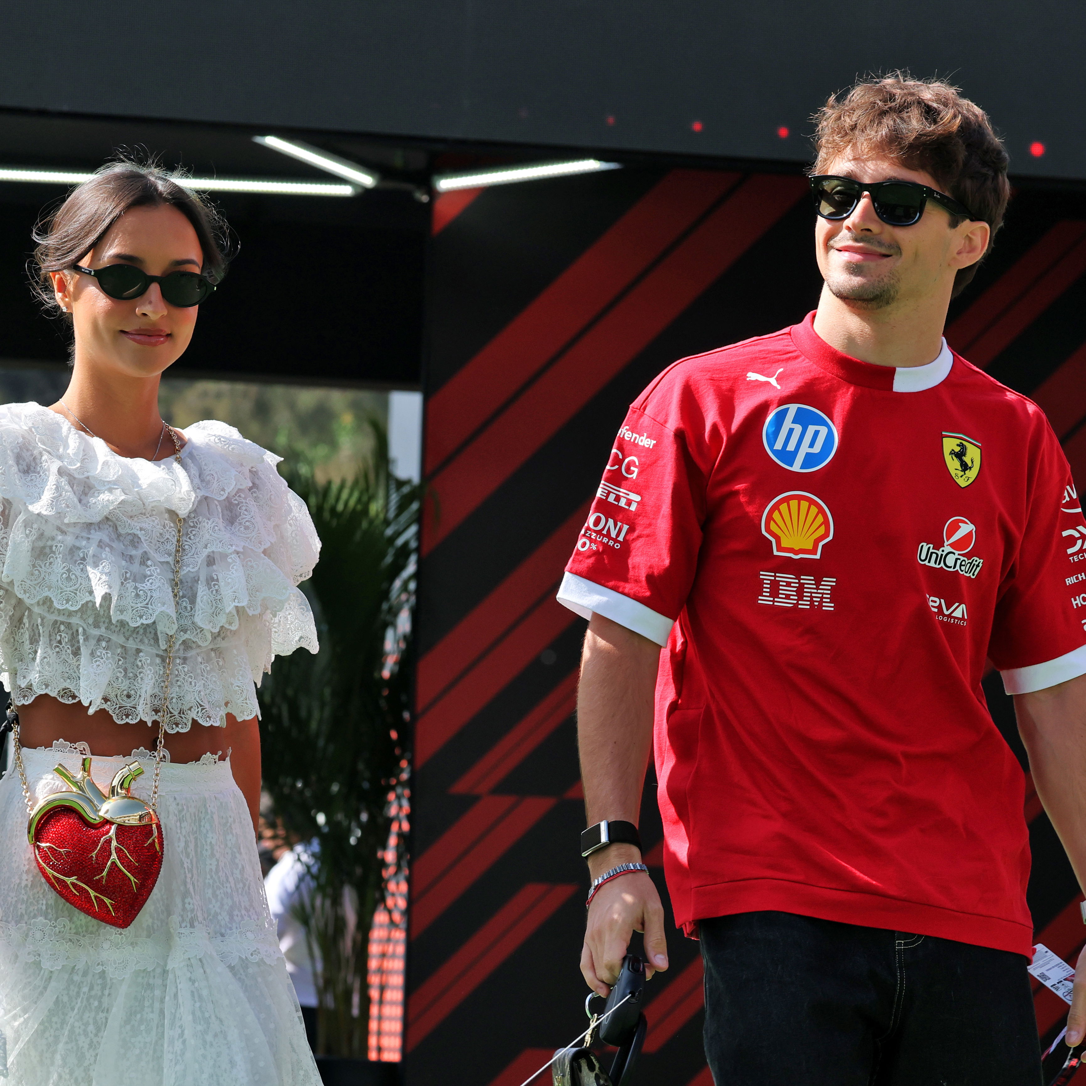 Charles Leclerc and Alexandra Saint Mleux 