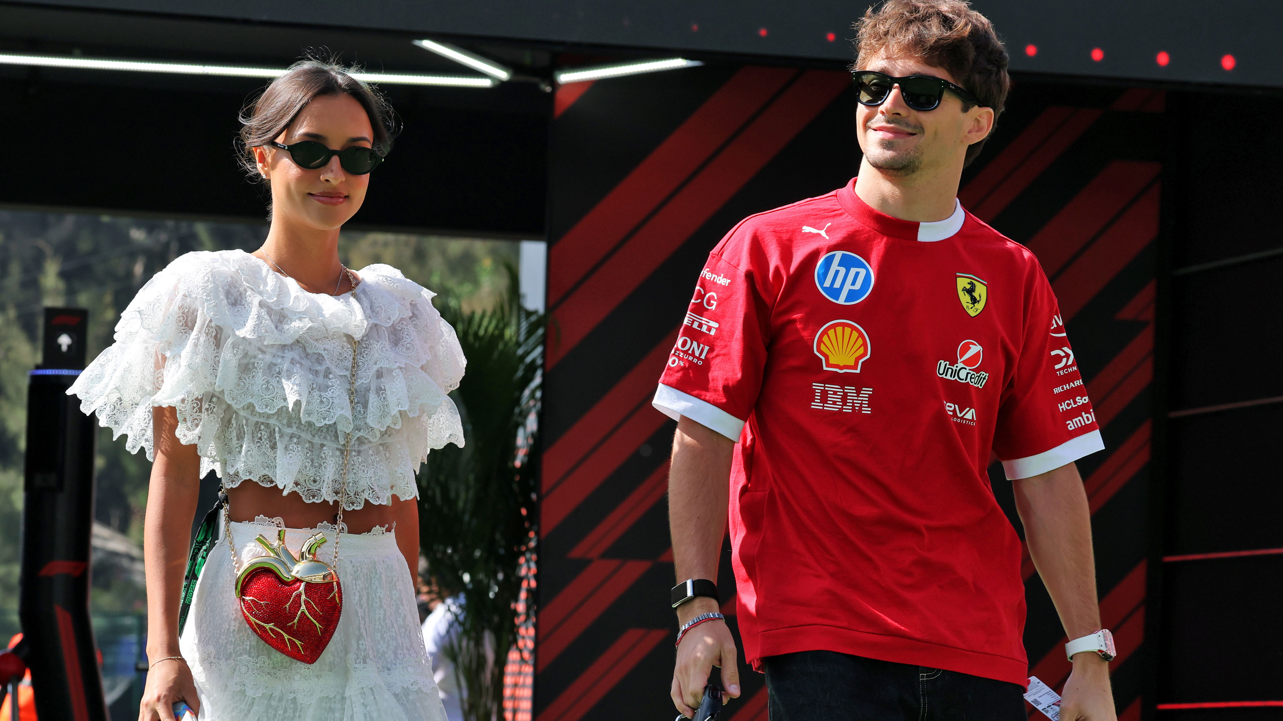 Charles Leclerc and Alexandra Saint Mleux