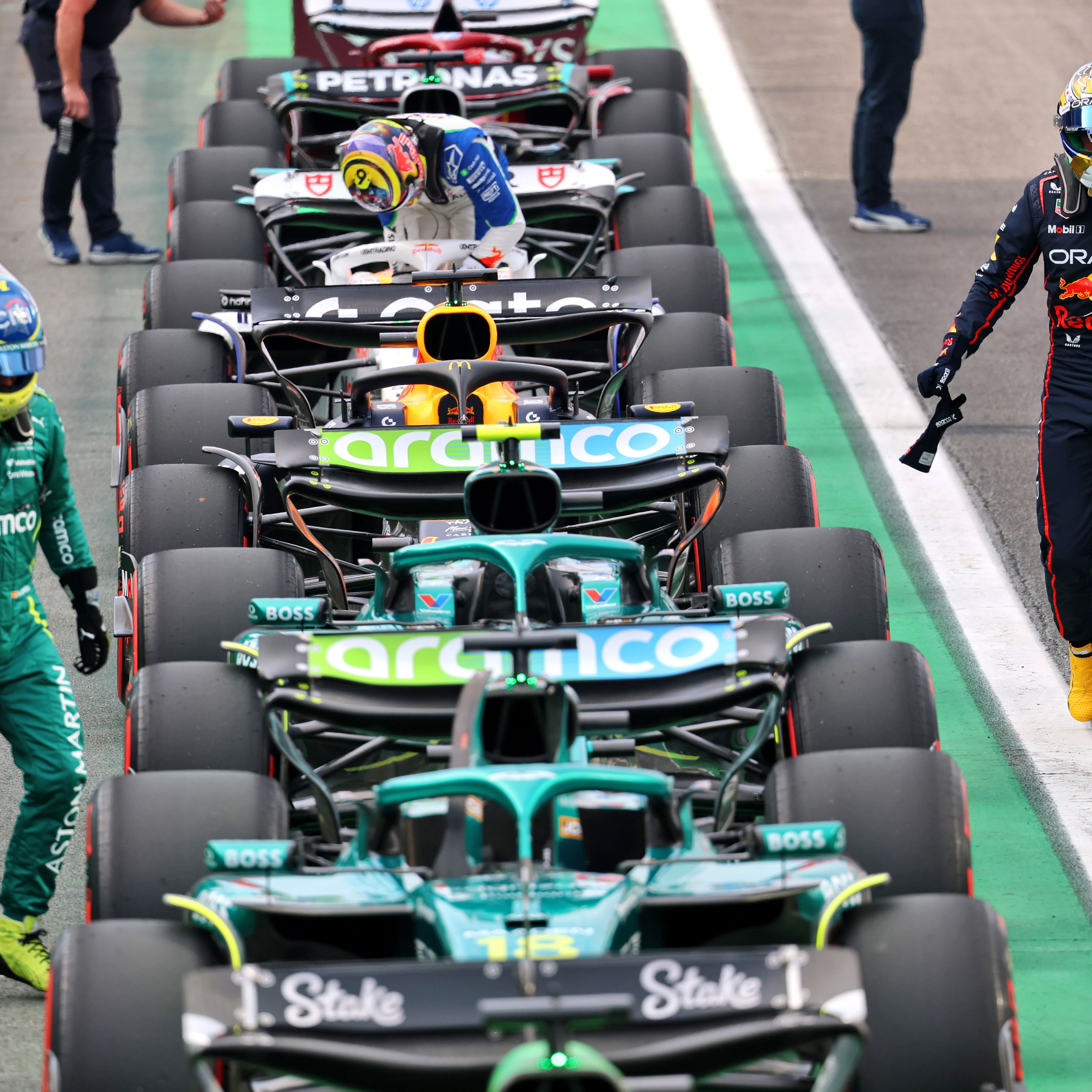 Alonso and Verstappen were fifth and sixth