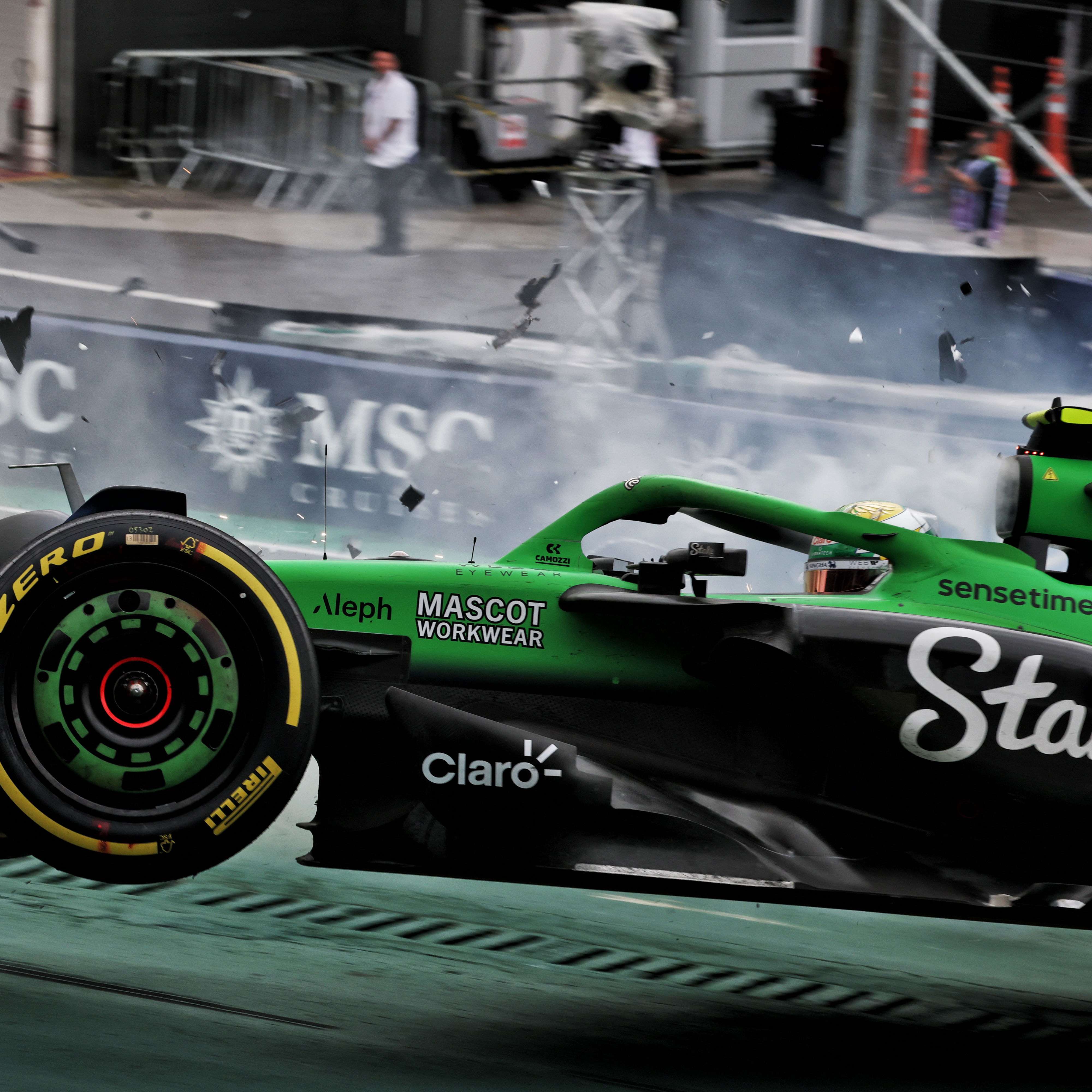 Bortoleto went airborne in the scary crash 