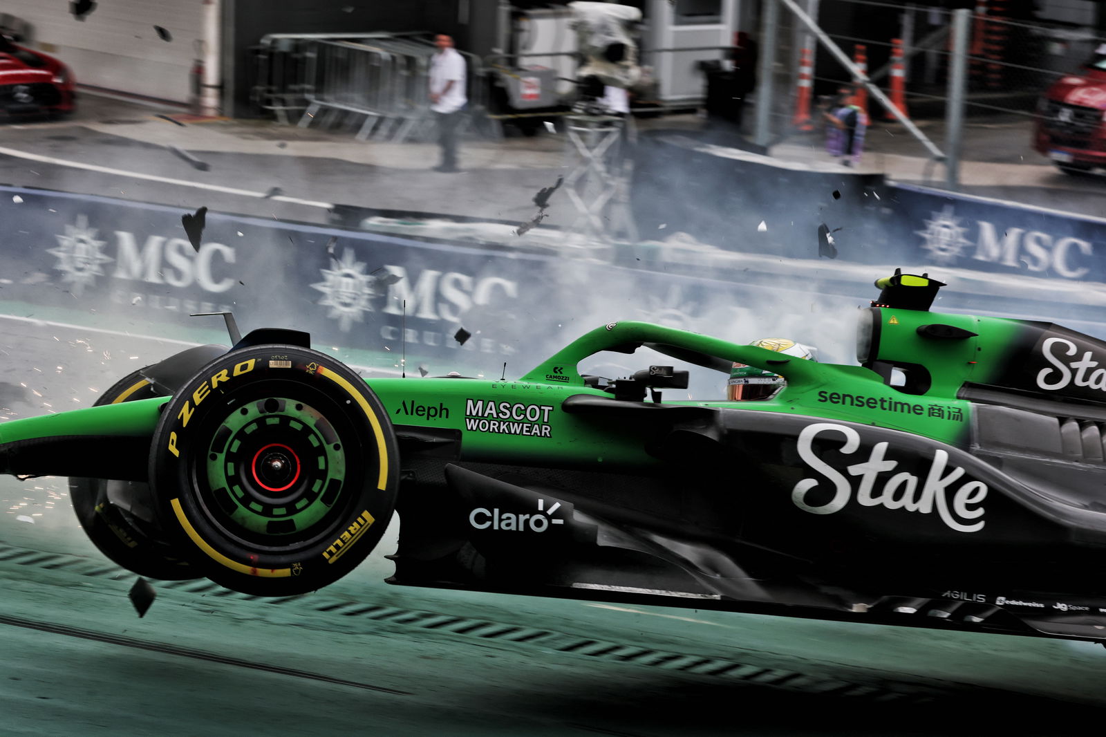 Bortoleto went airborne in the scary crash