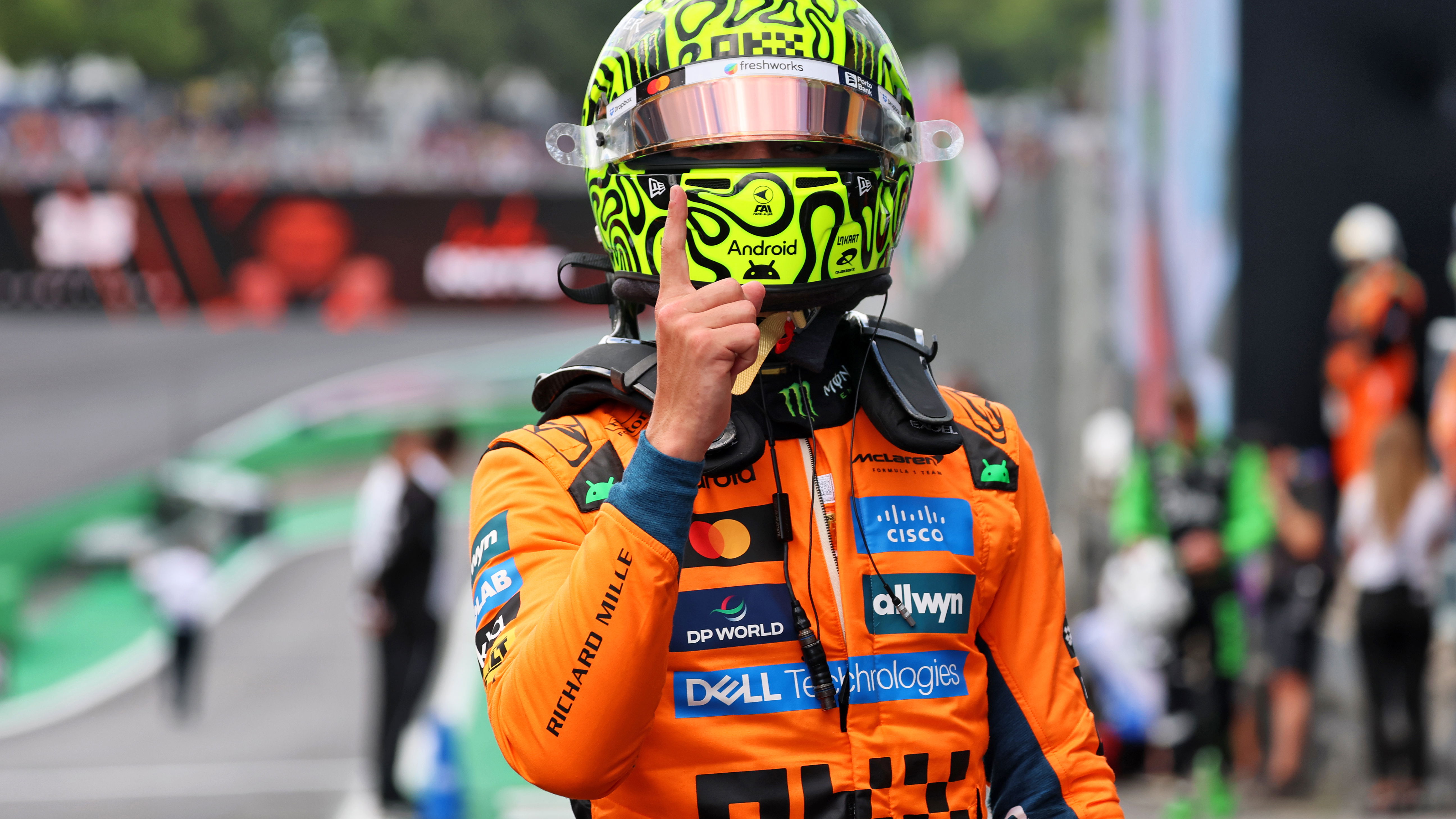 Norris claimed his second pole in as many days 