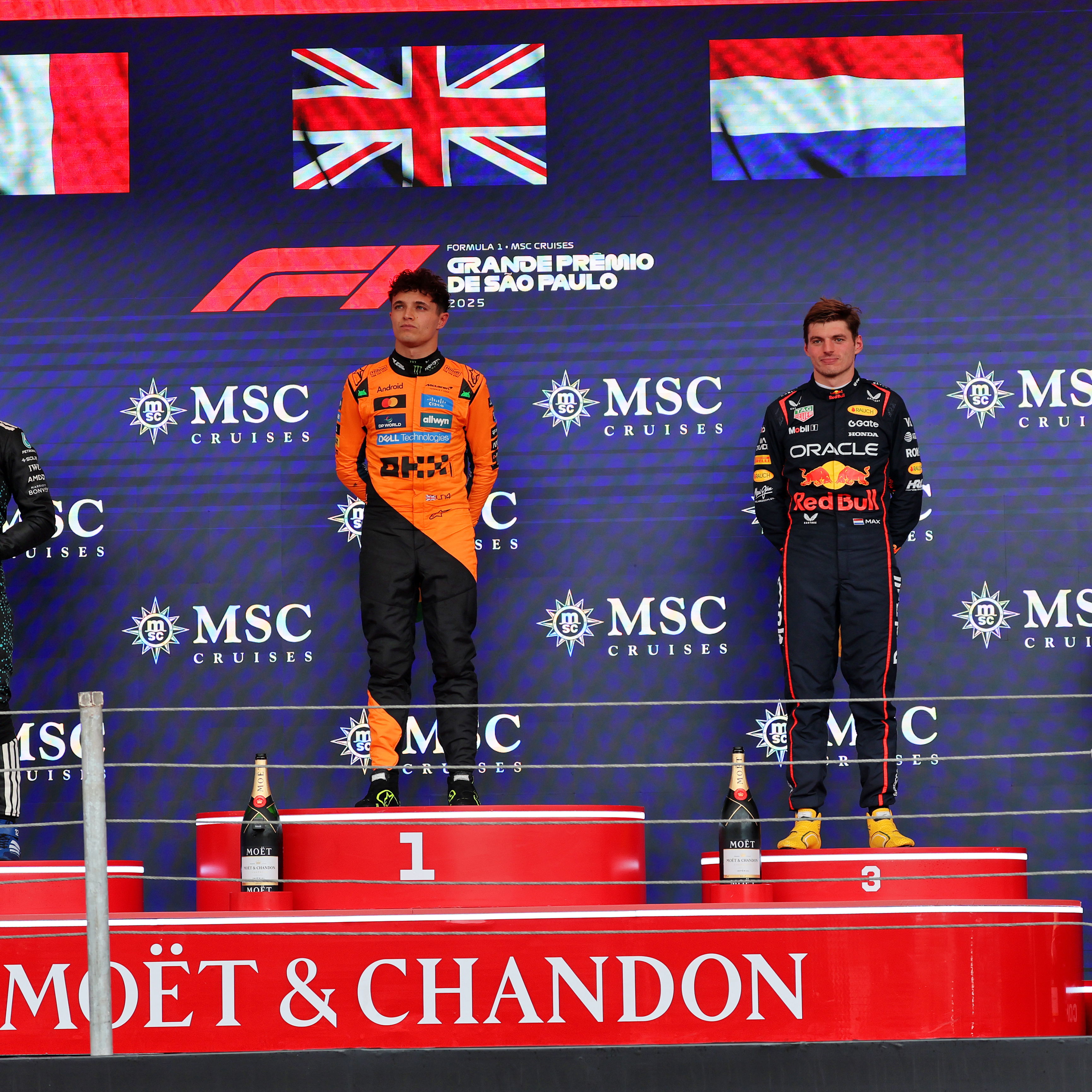 Norris was booed on the podium in Brazil