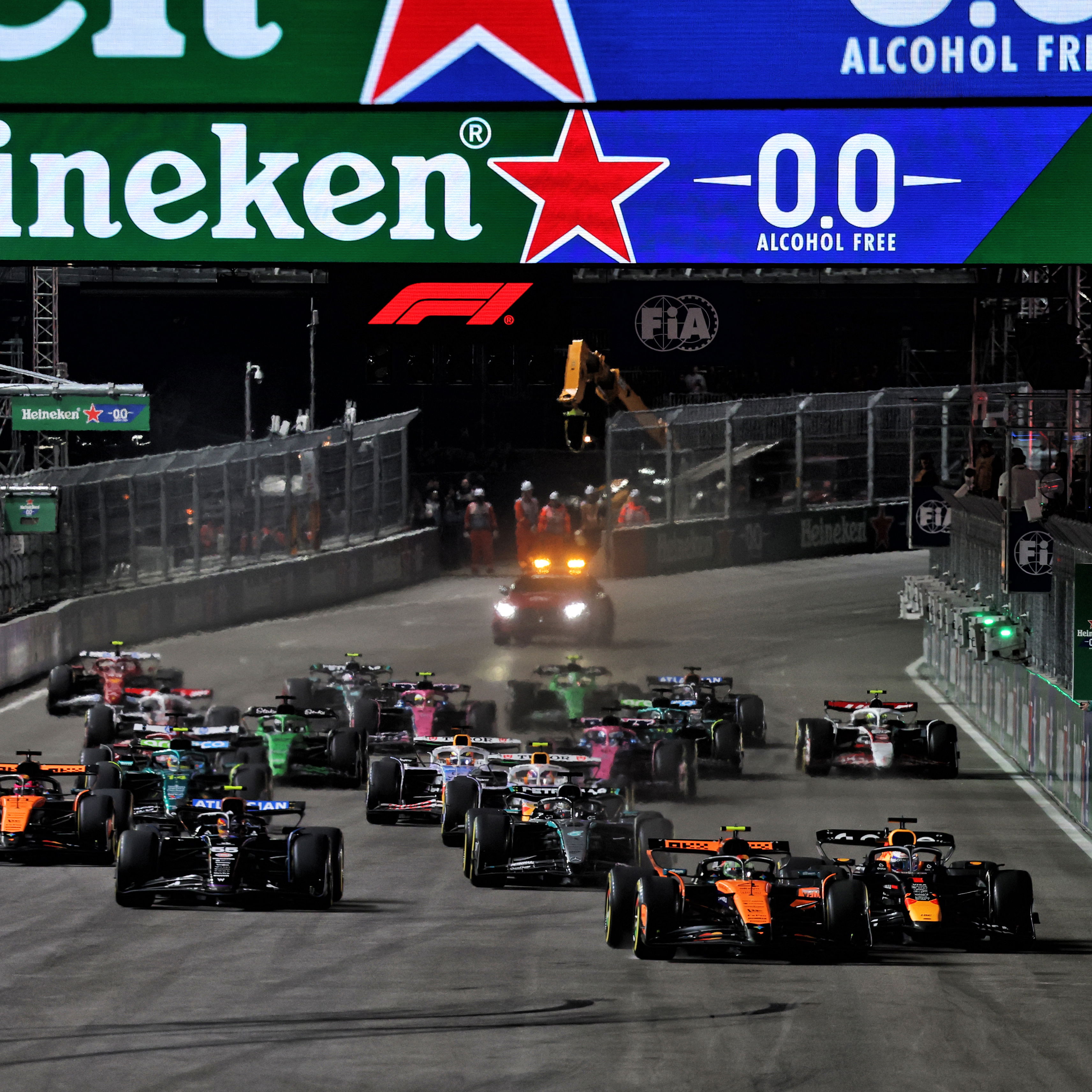 Norris went aggressive at the start of the Las Vegas Grand Prix