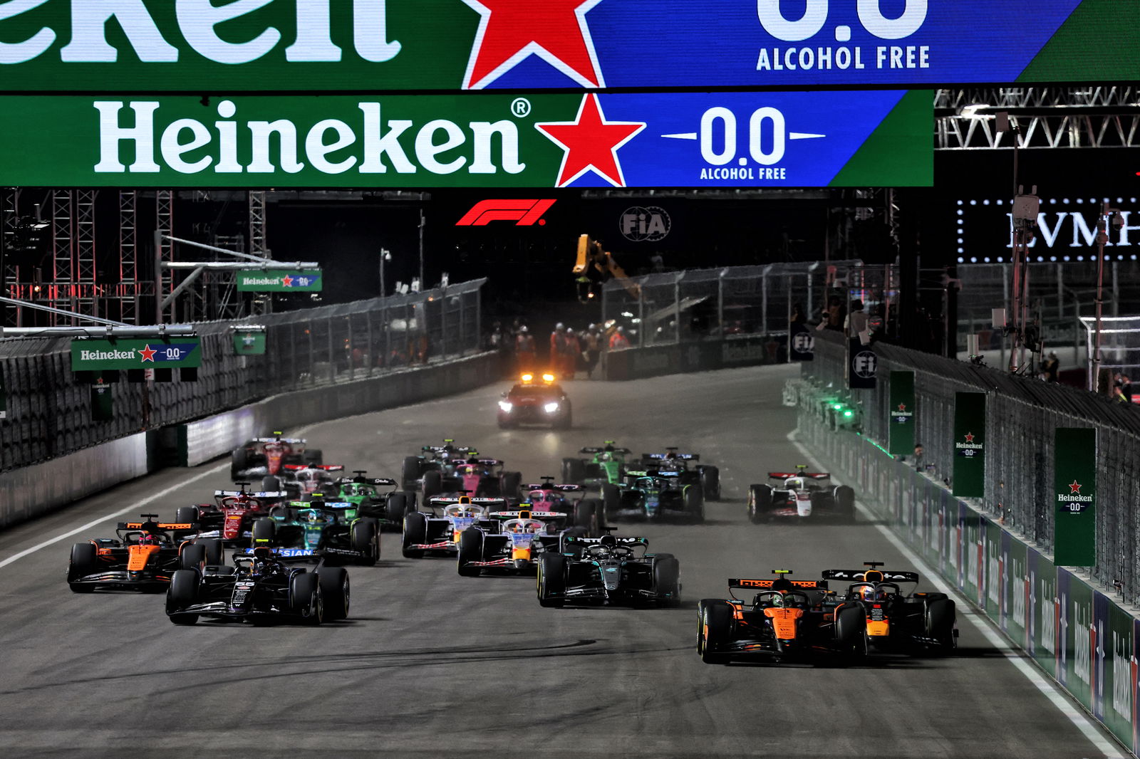 Norris aggressively defended against Verstappen