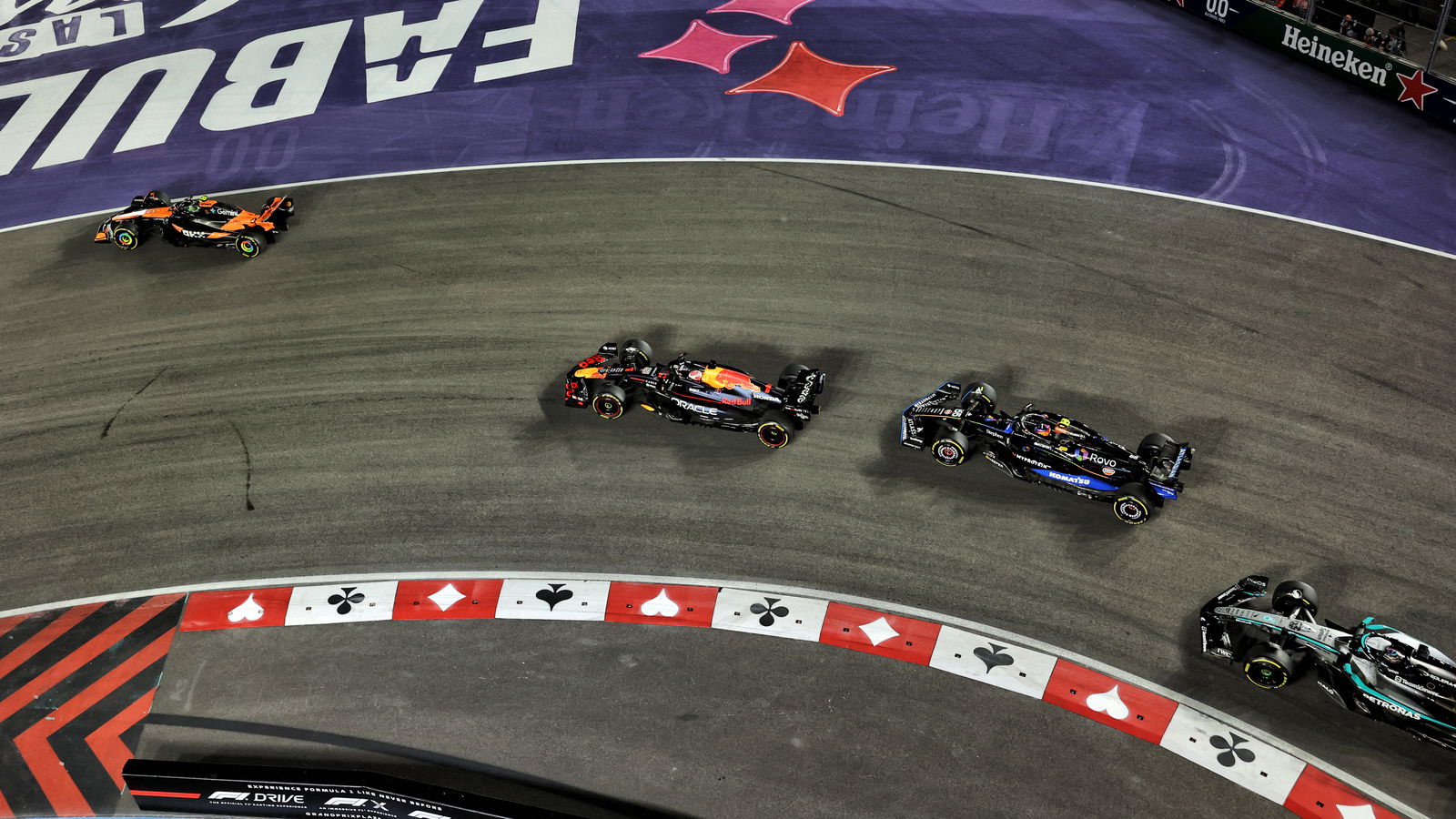 Norris lost the lead to Verstappen at the start