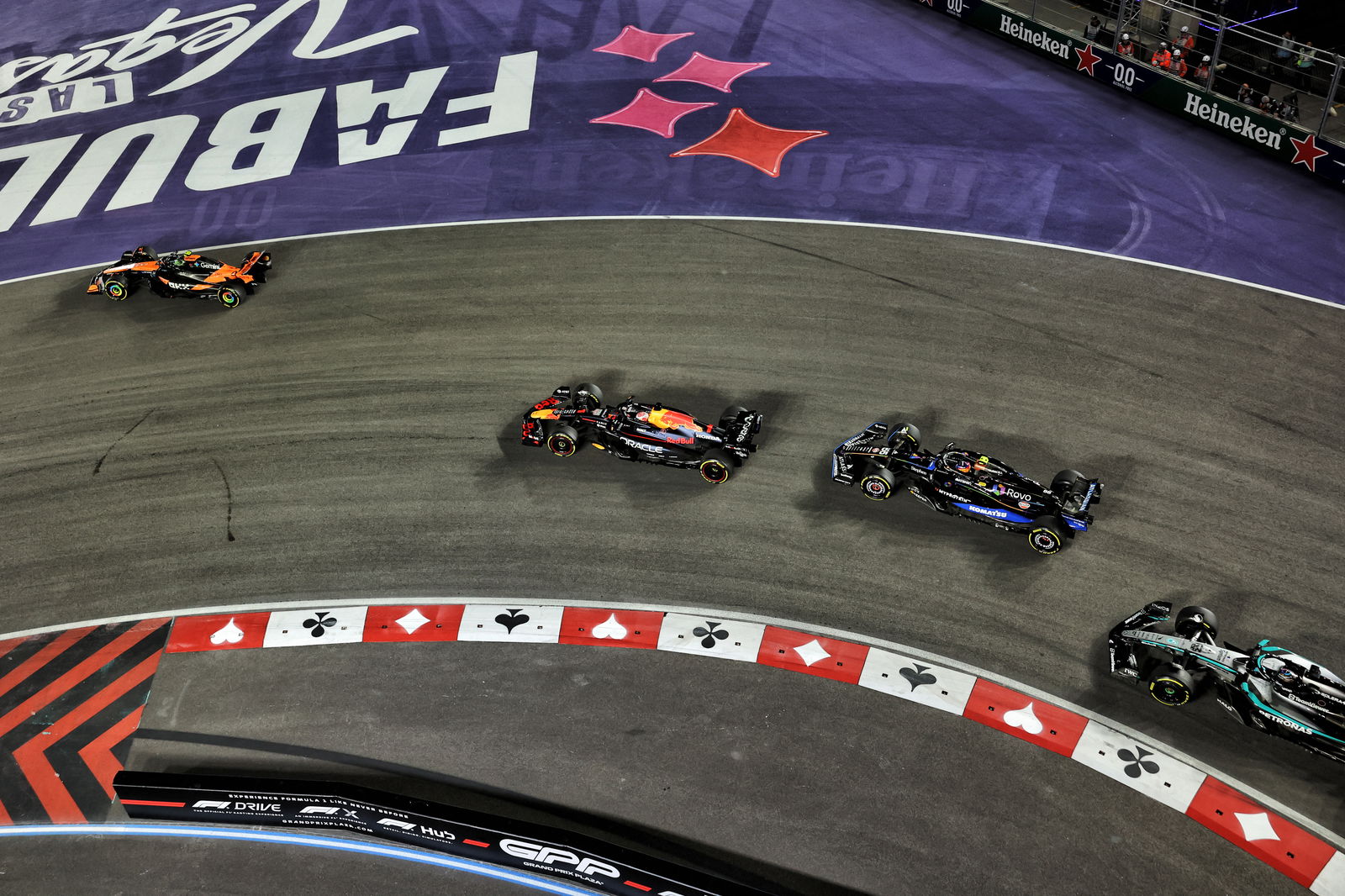 Norris lost the lead to Verstappen at the start