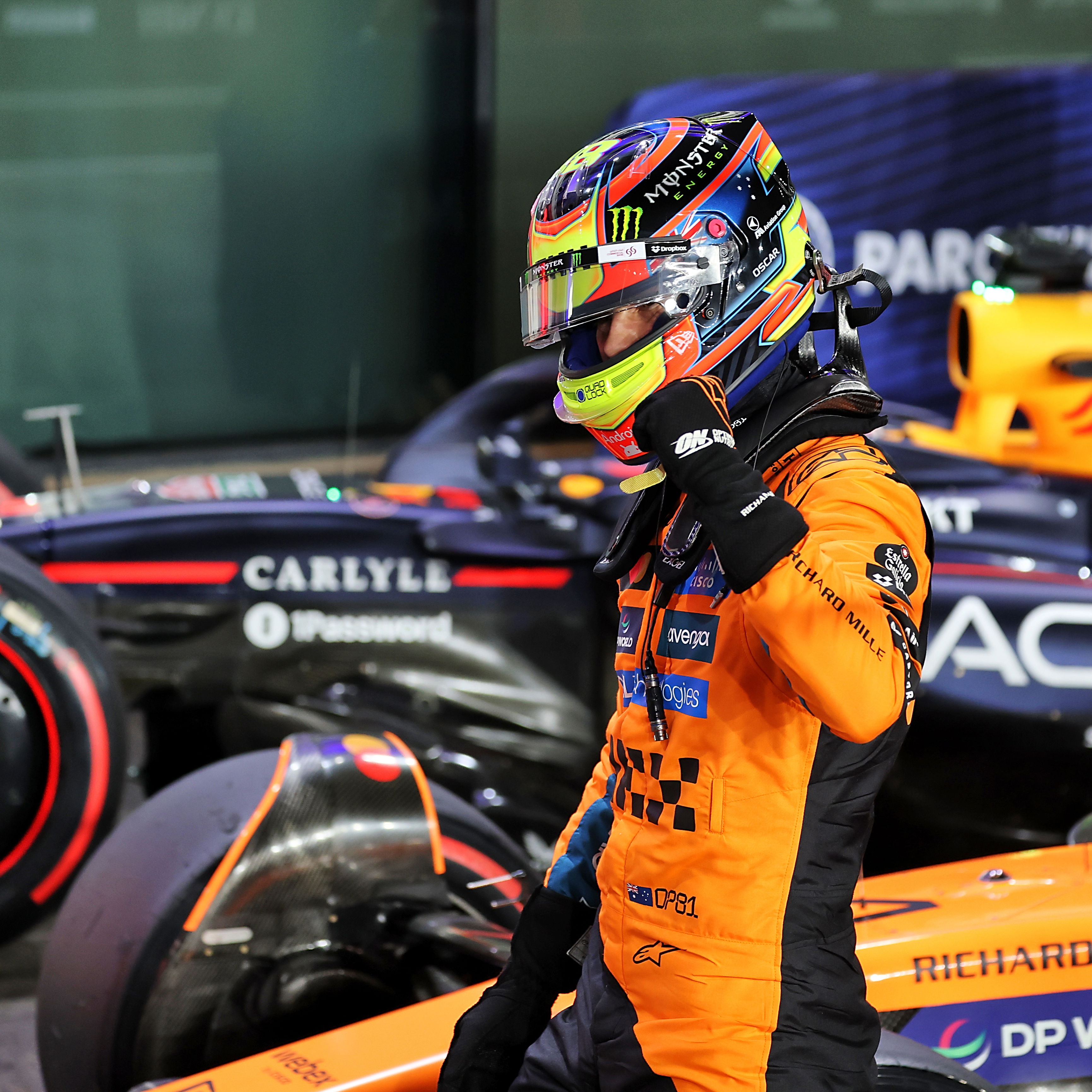 Piastri celebrates pole position for the second day in a row