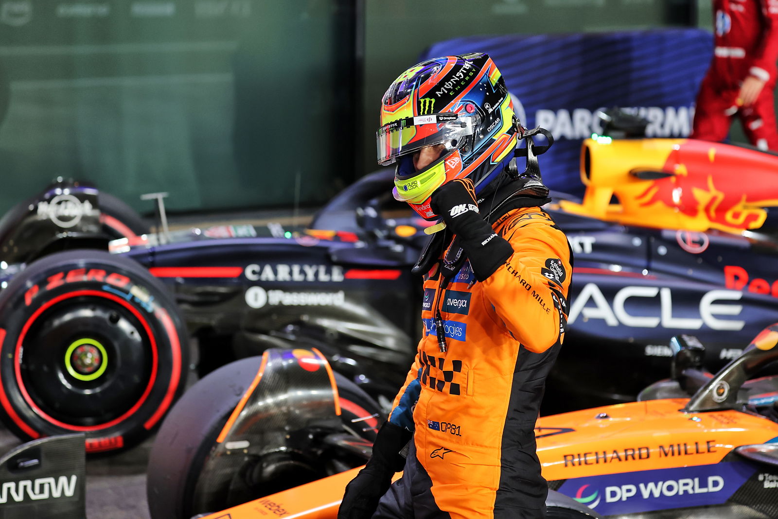 Piastri celebrates pole position for the second day in a row