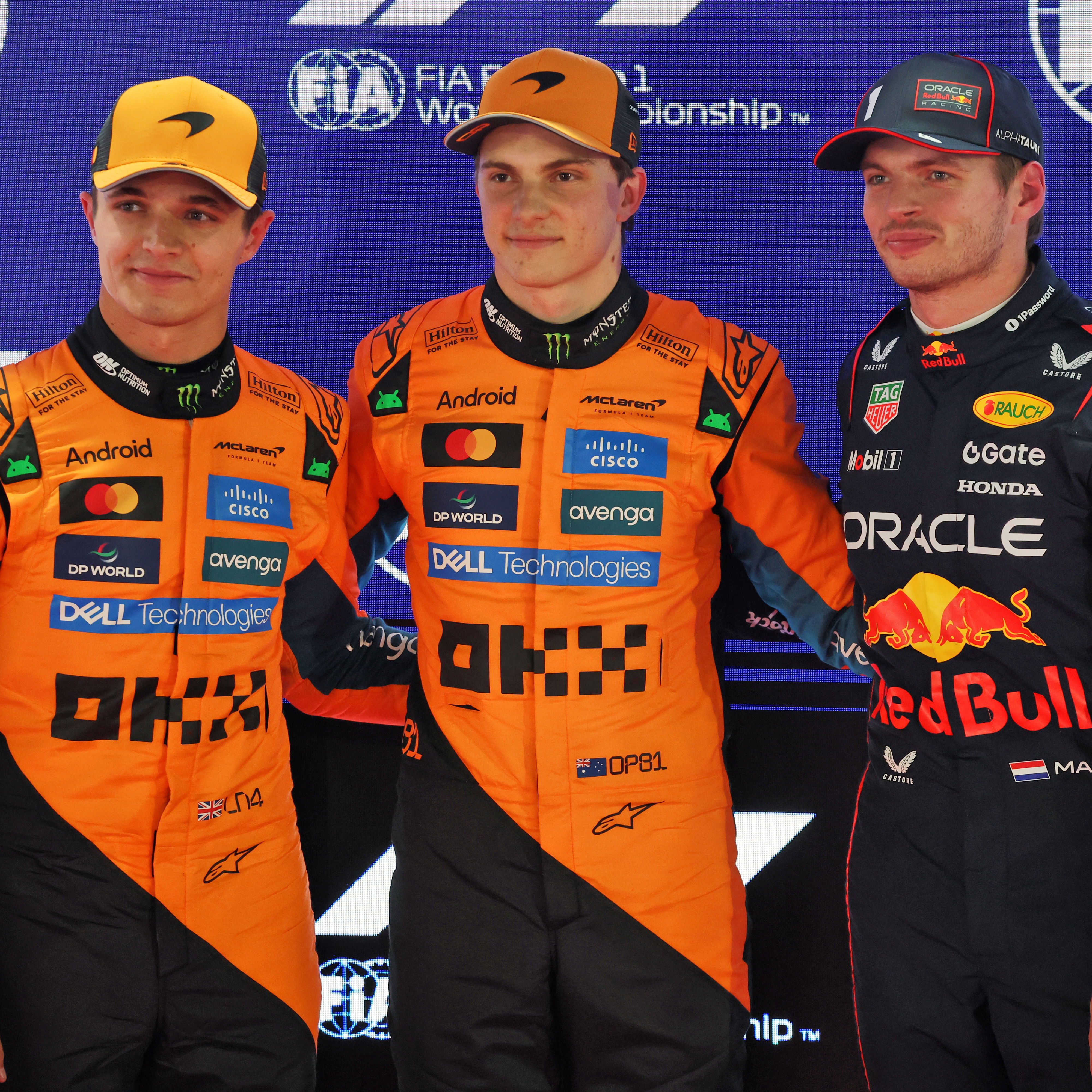 The front three of the grid is made up of the top three in the championship