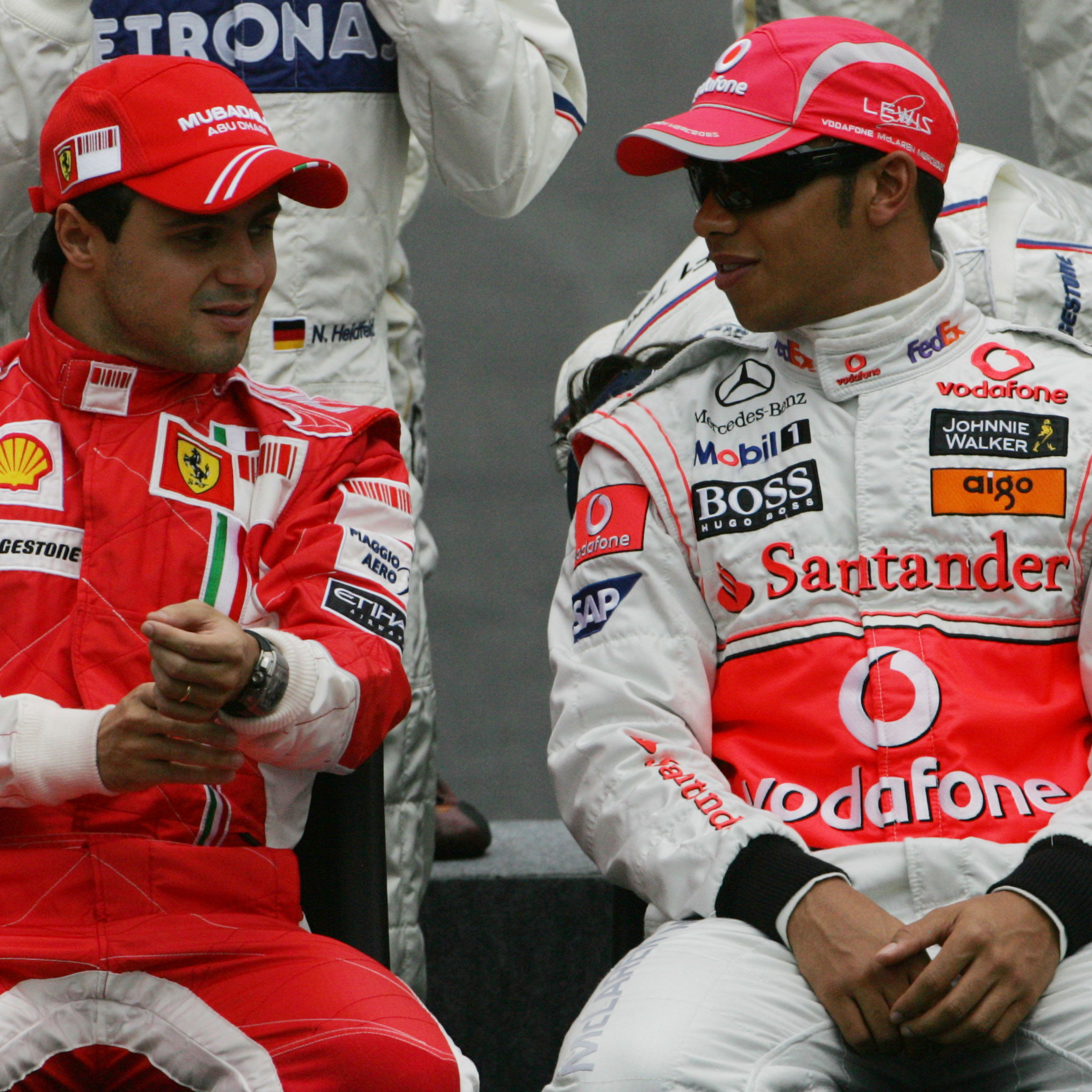 Felipe Massa and Lewis Hamilton