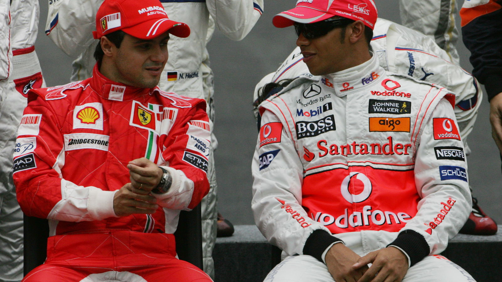 Felipe Massa and Lewis Hamilton