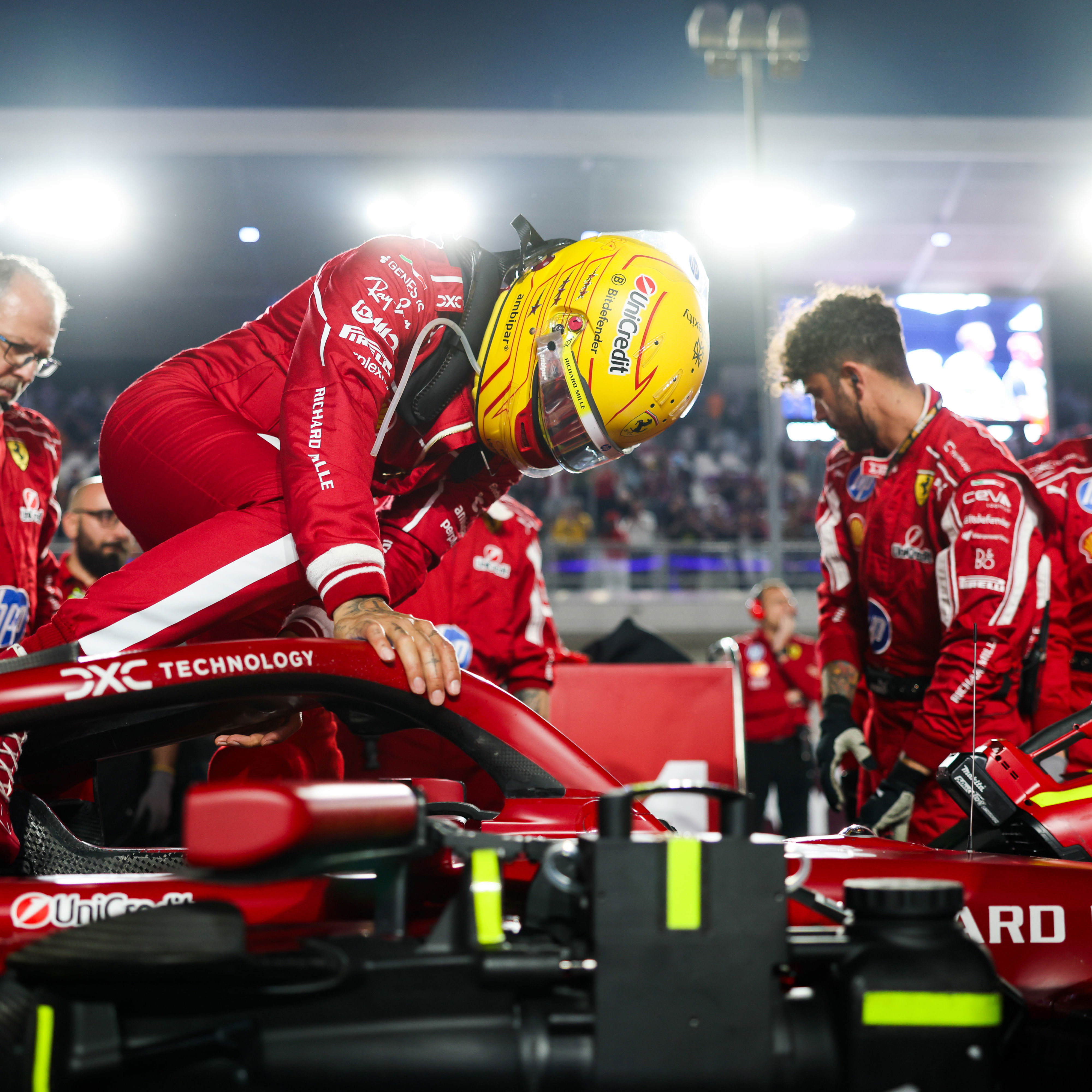 Hamilton has had a torrid first season with Ferrari