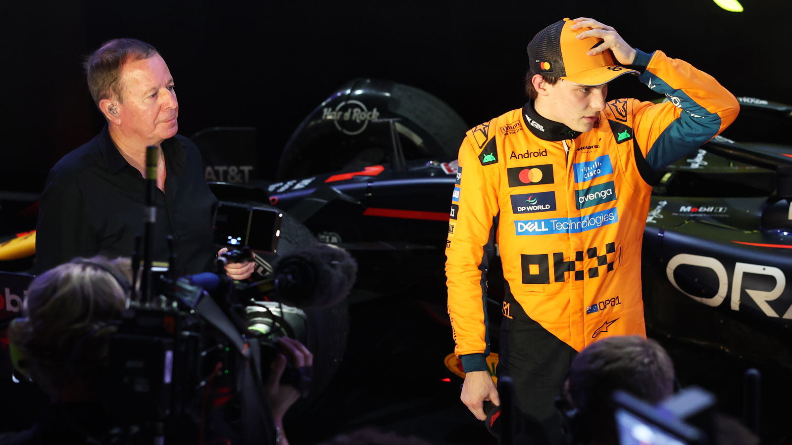 Brundle interviewed Piastri after the race 