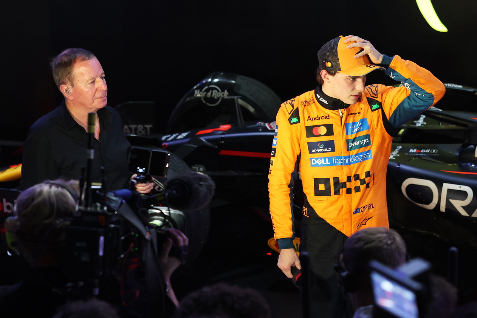 Brundle interviewed Piastri after the race 