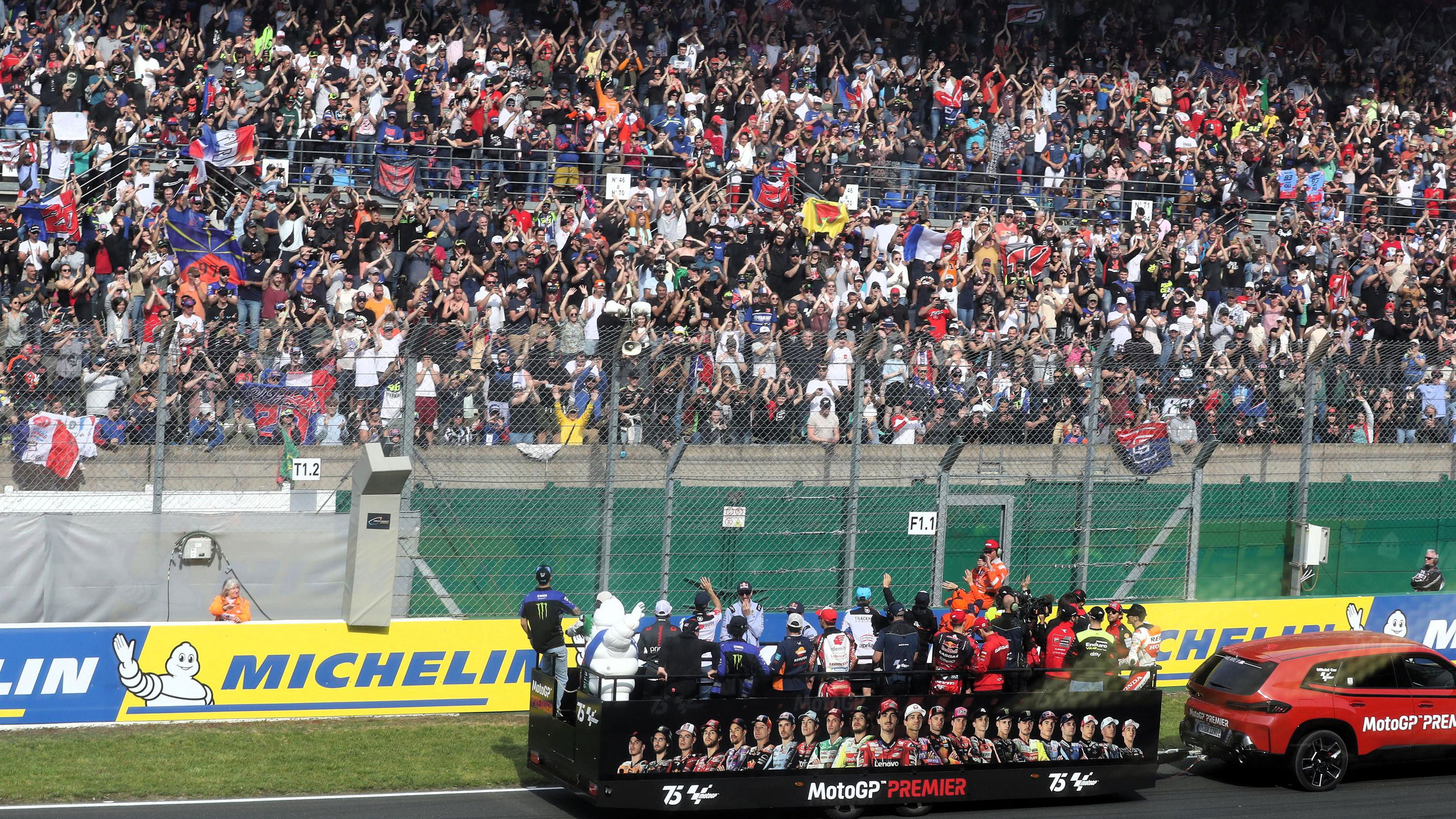 MotoGP rider parade 2025 French MotoGP