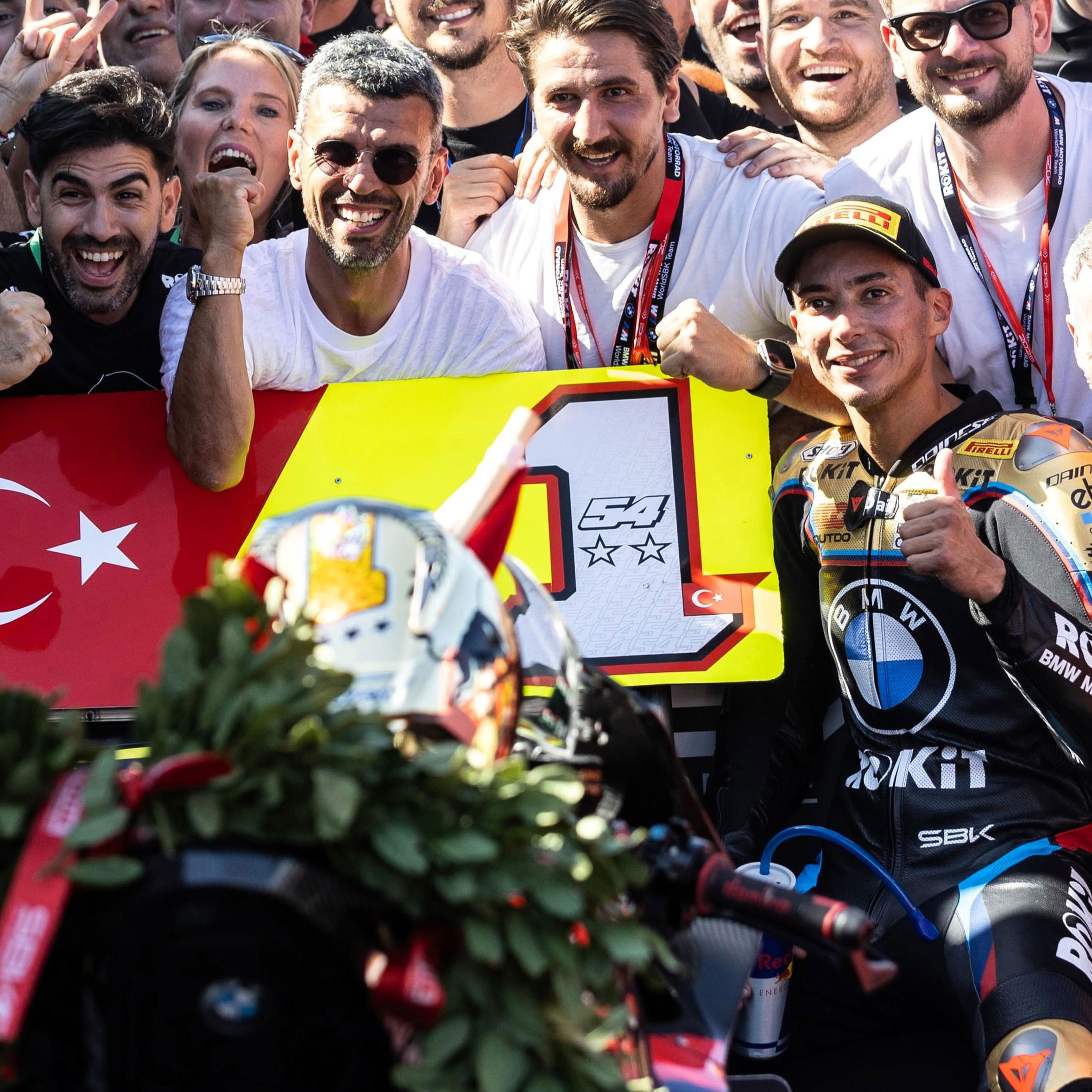 Toprak Razgatlioglu celebrates 2025 WorldSBK title