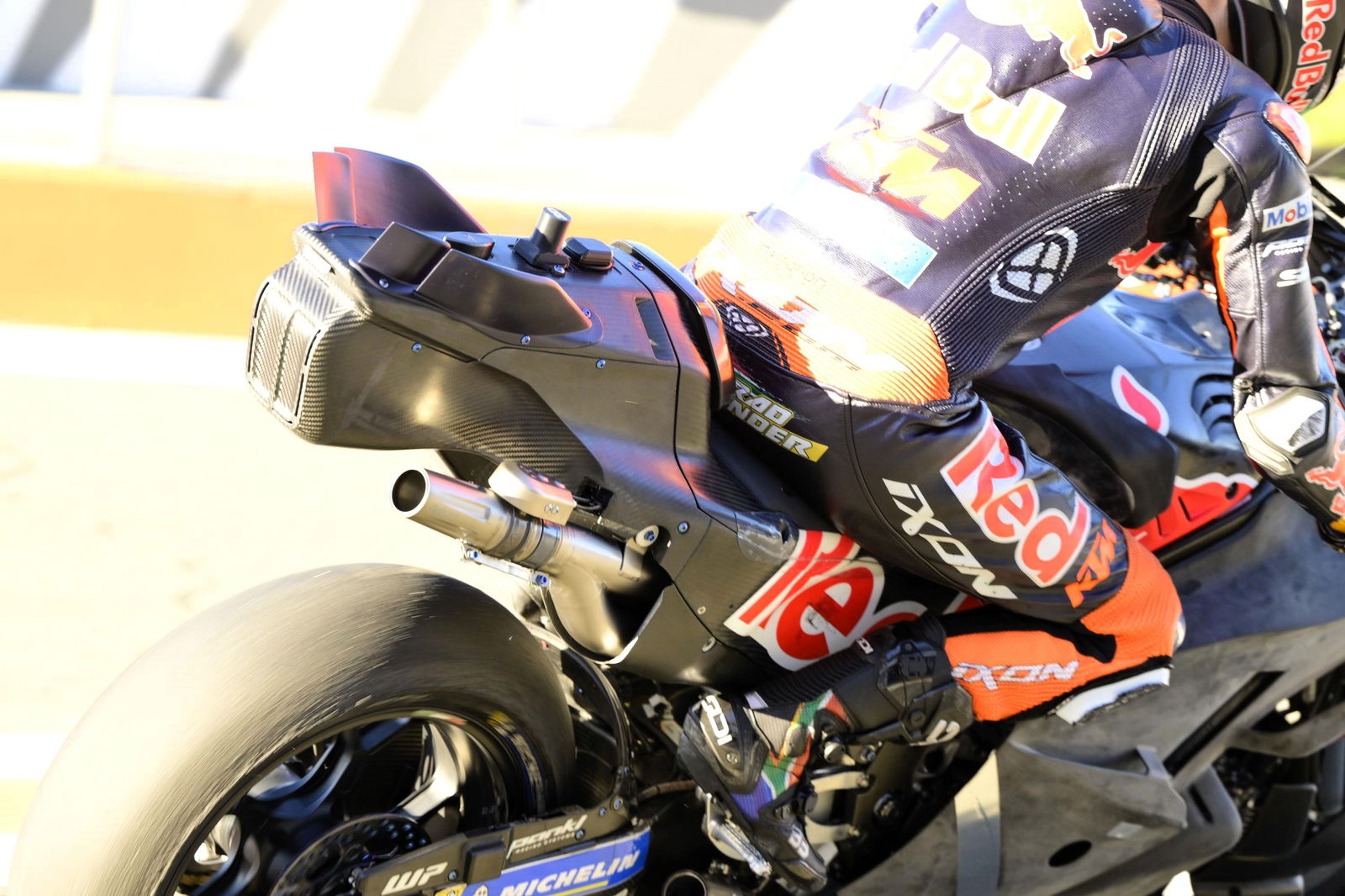 KTM rear seat unit, with Brad Binder, 2025 Valencia MotoGP Test