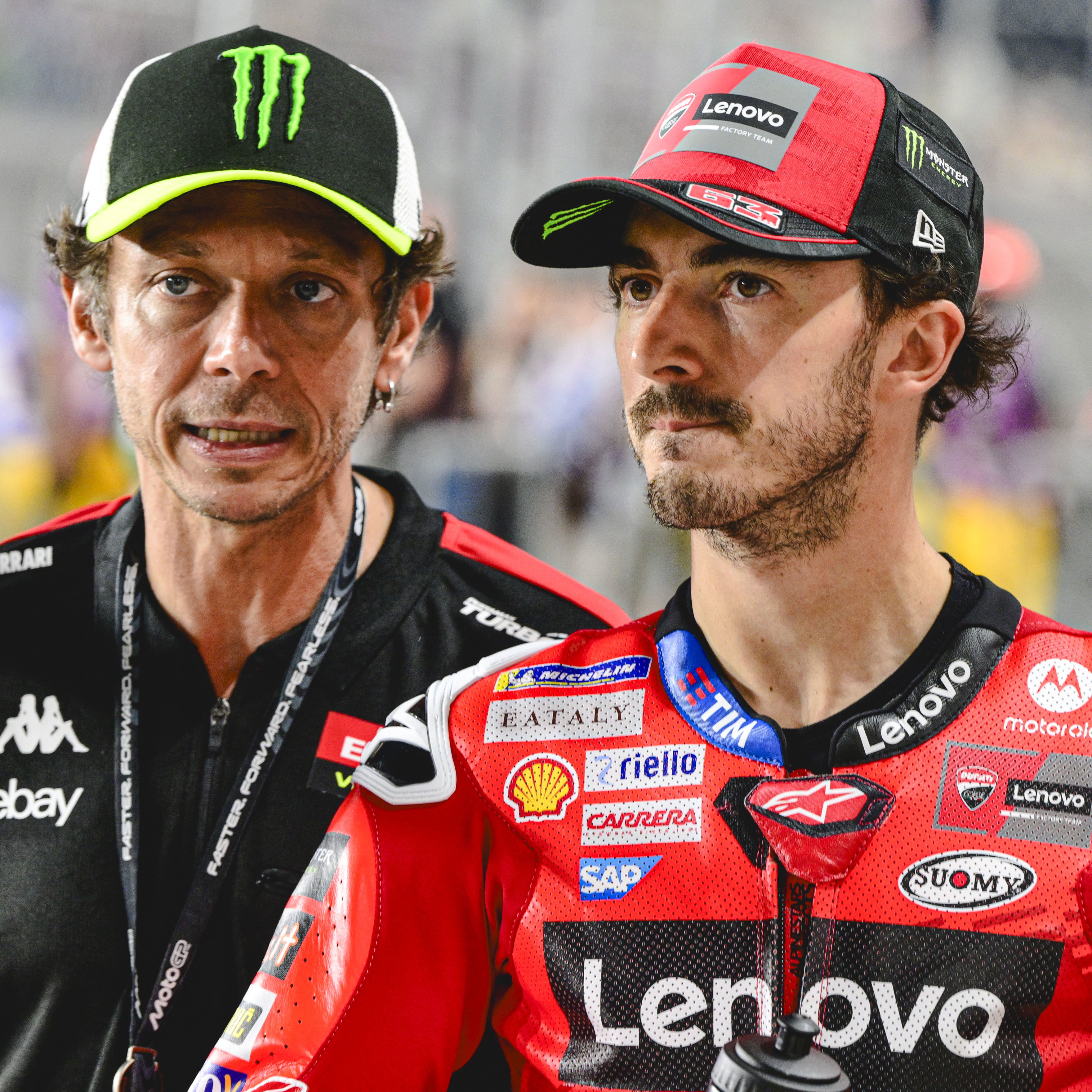 Valentino Rossi, Pecco Bagnaia, 2025 Qatar MotoGP