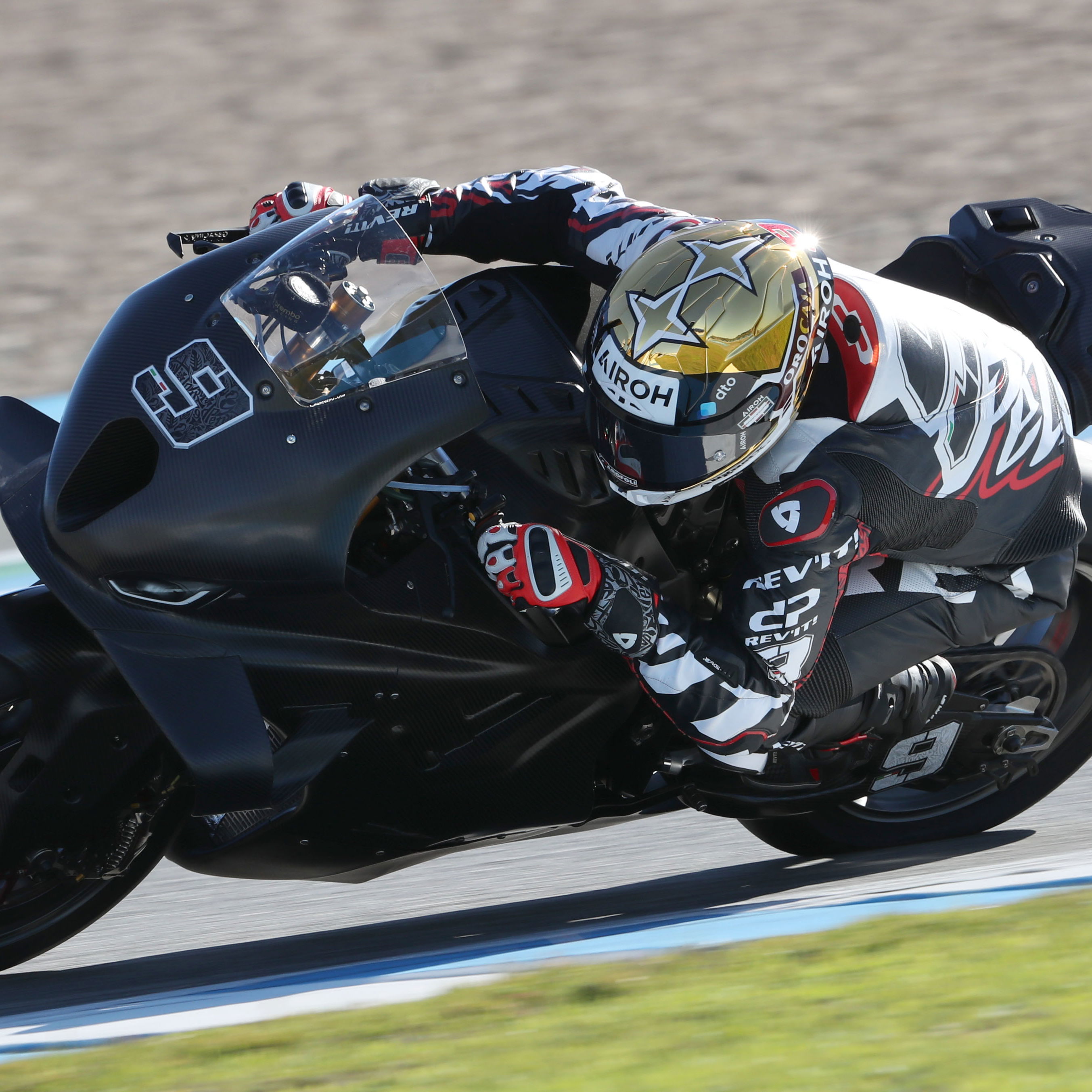 Danilo Petrucci, November 2025 WorldSBK Jerez Test. Credit: Gold and Goose.