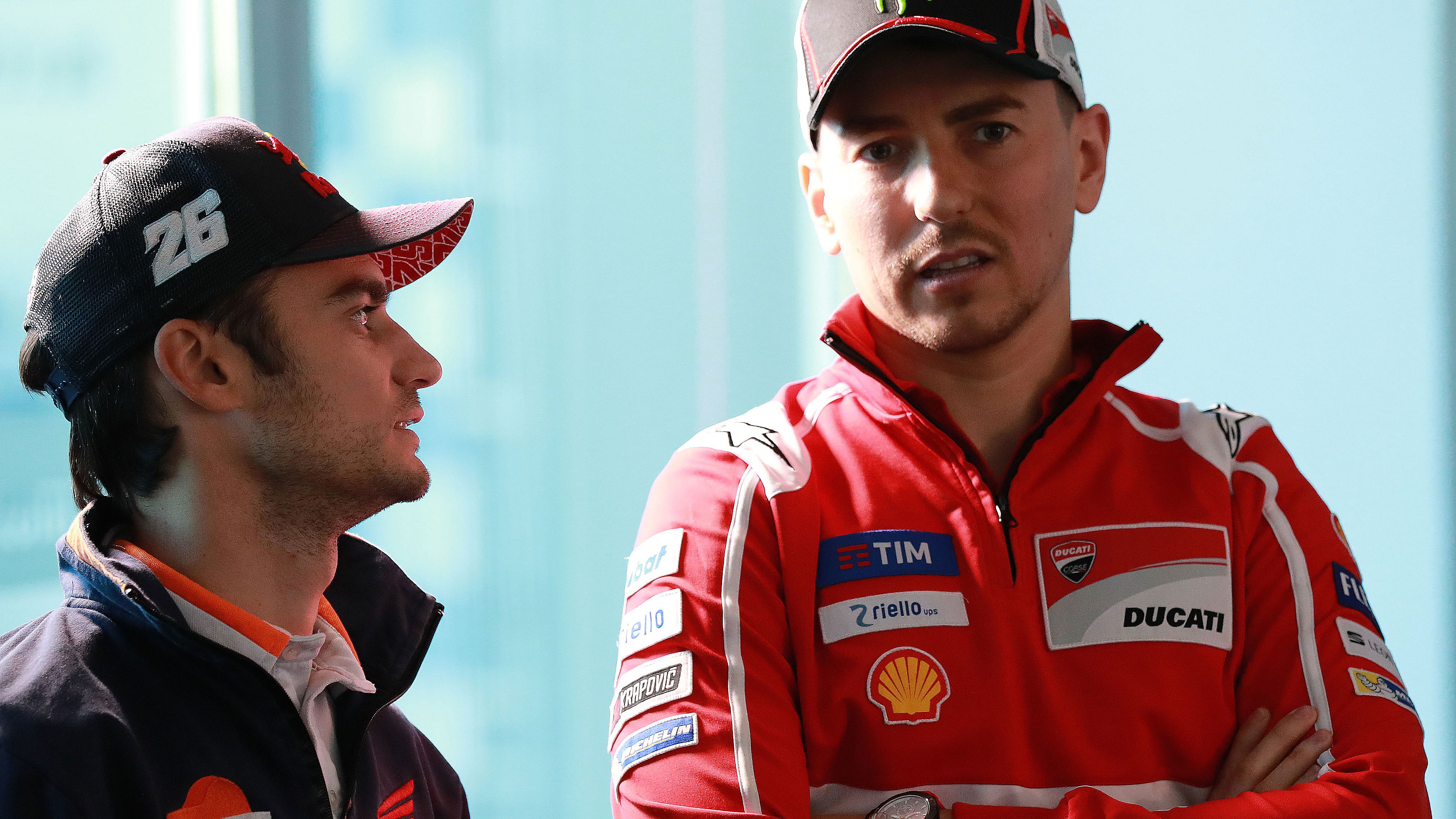 Dani Pedrosa, Jorge Lorenzo, 2017. Credit: Gold and Goose.