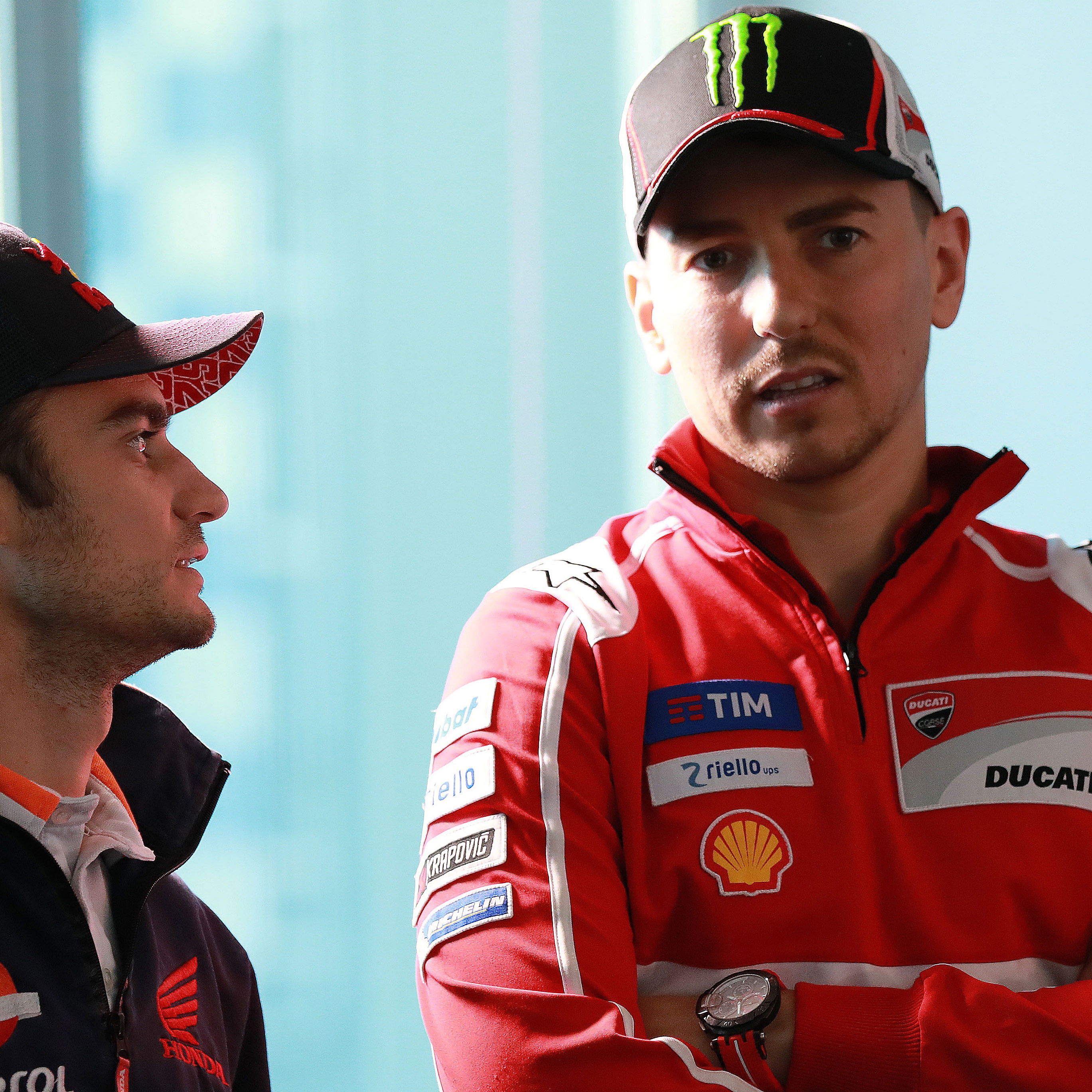 Dani Pedrosa, Jorge Lorenzo, 2017. Credit: Gold and Goose.