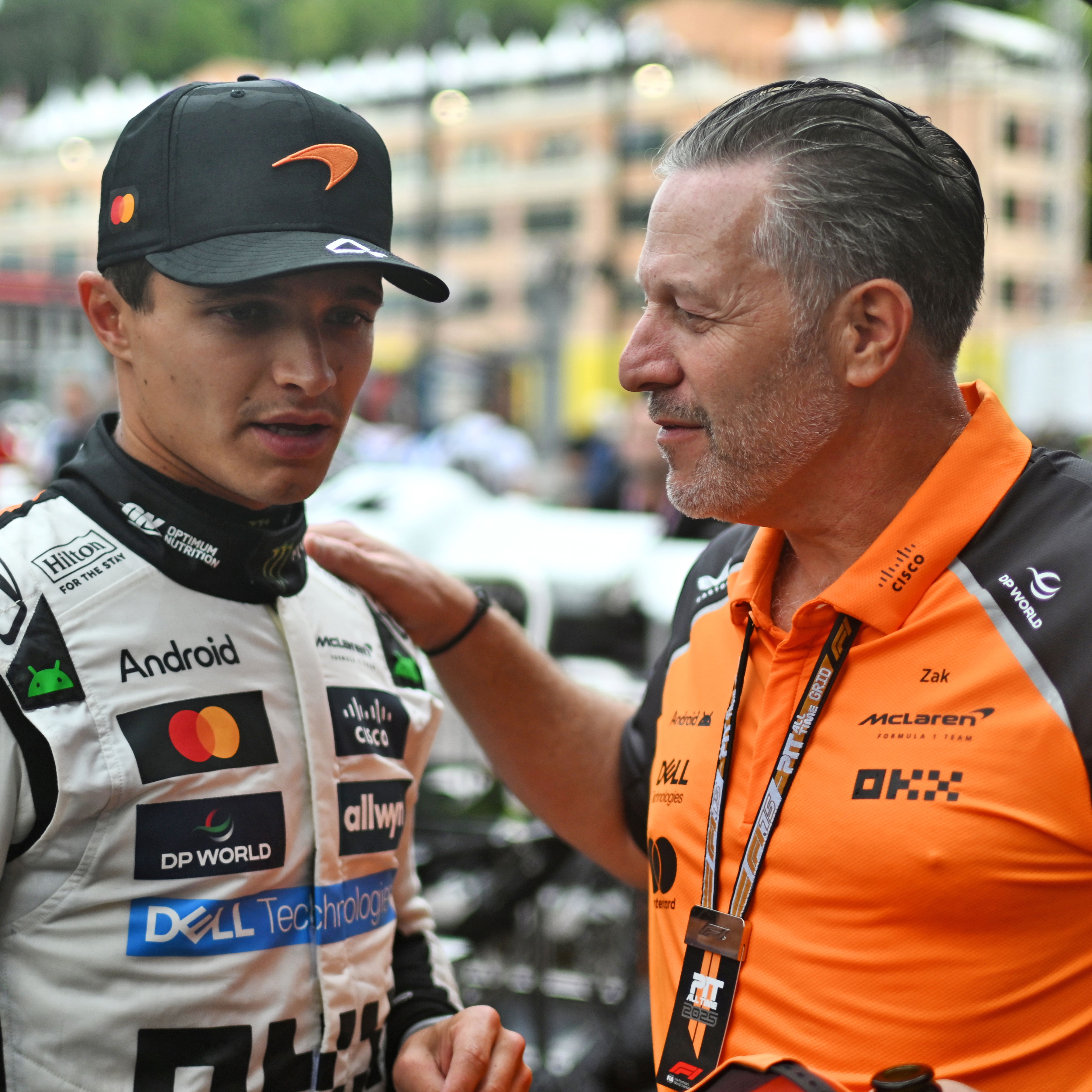 Norris and McLaren F1 boss Zak Brown