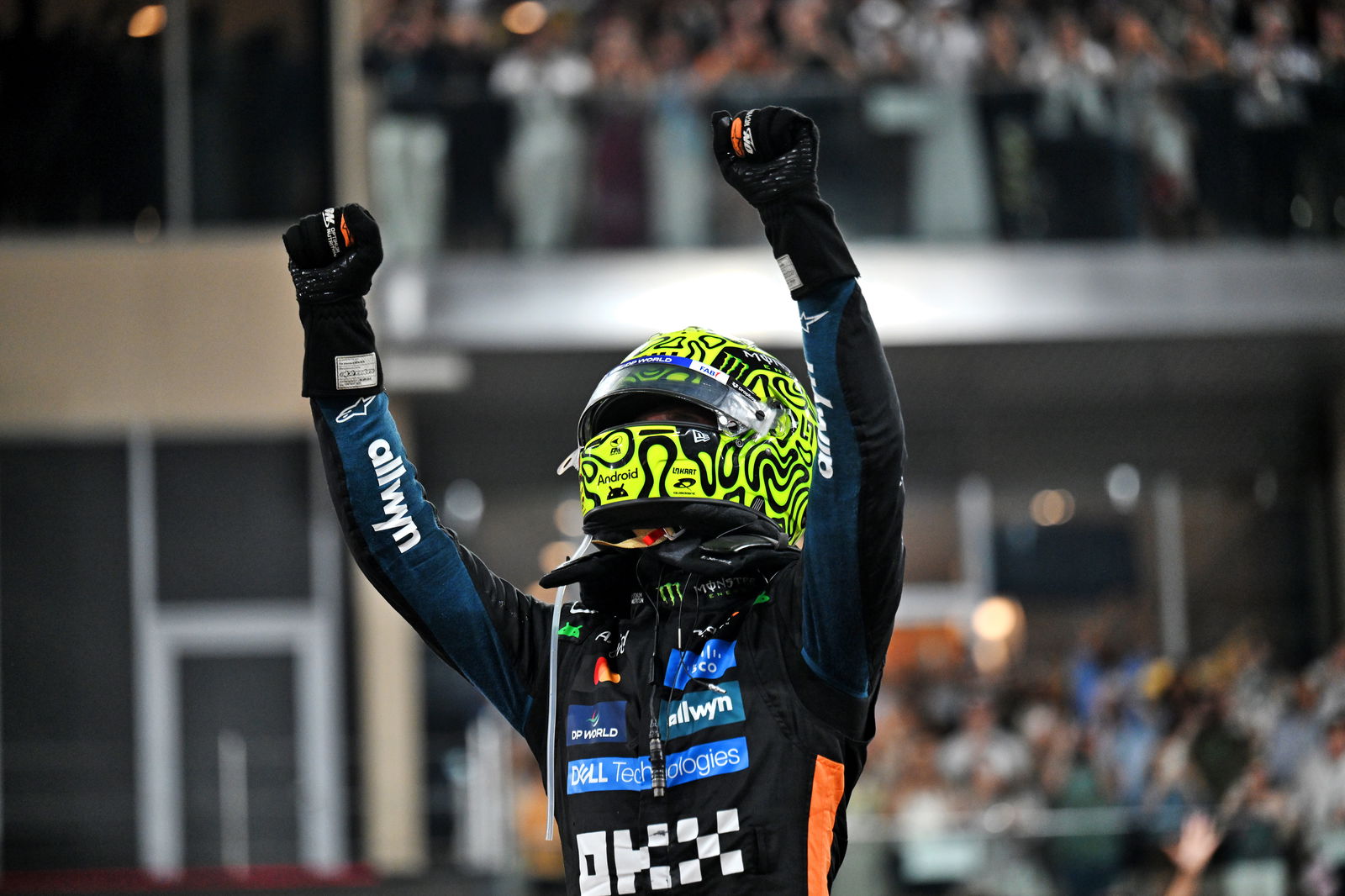 Norris celebrates his first F1 world title