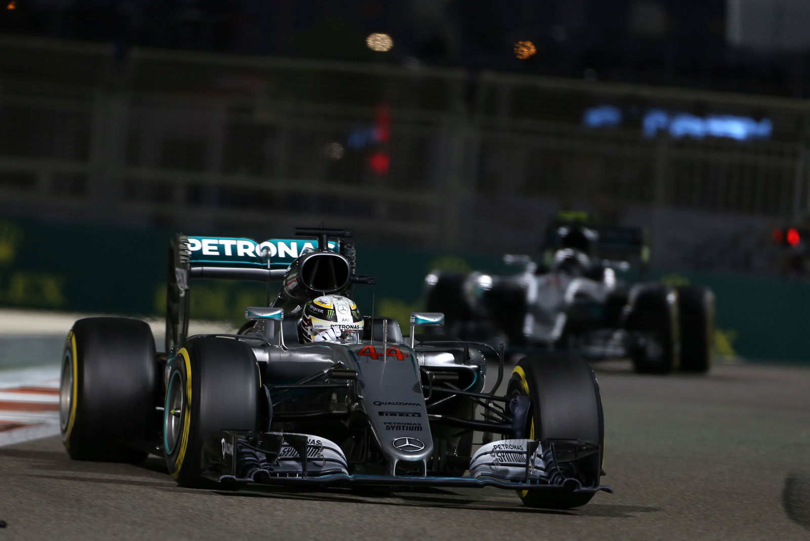 Hamilton backed Rosberg into the chasing pack